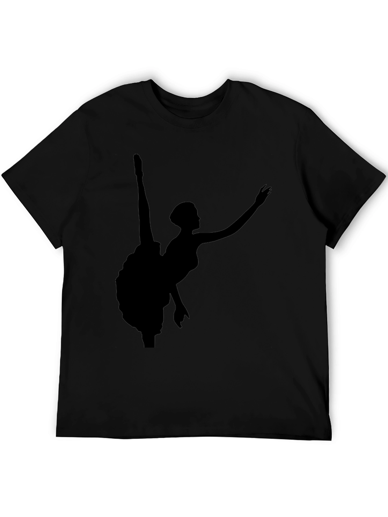 Black T-Shirt with Ballerina Silhouette