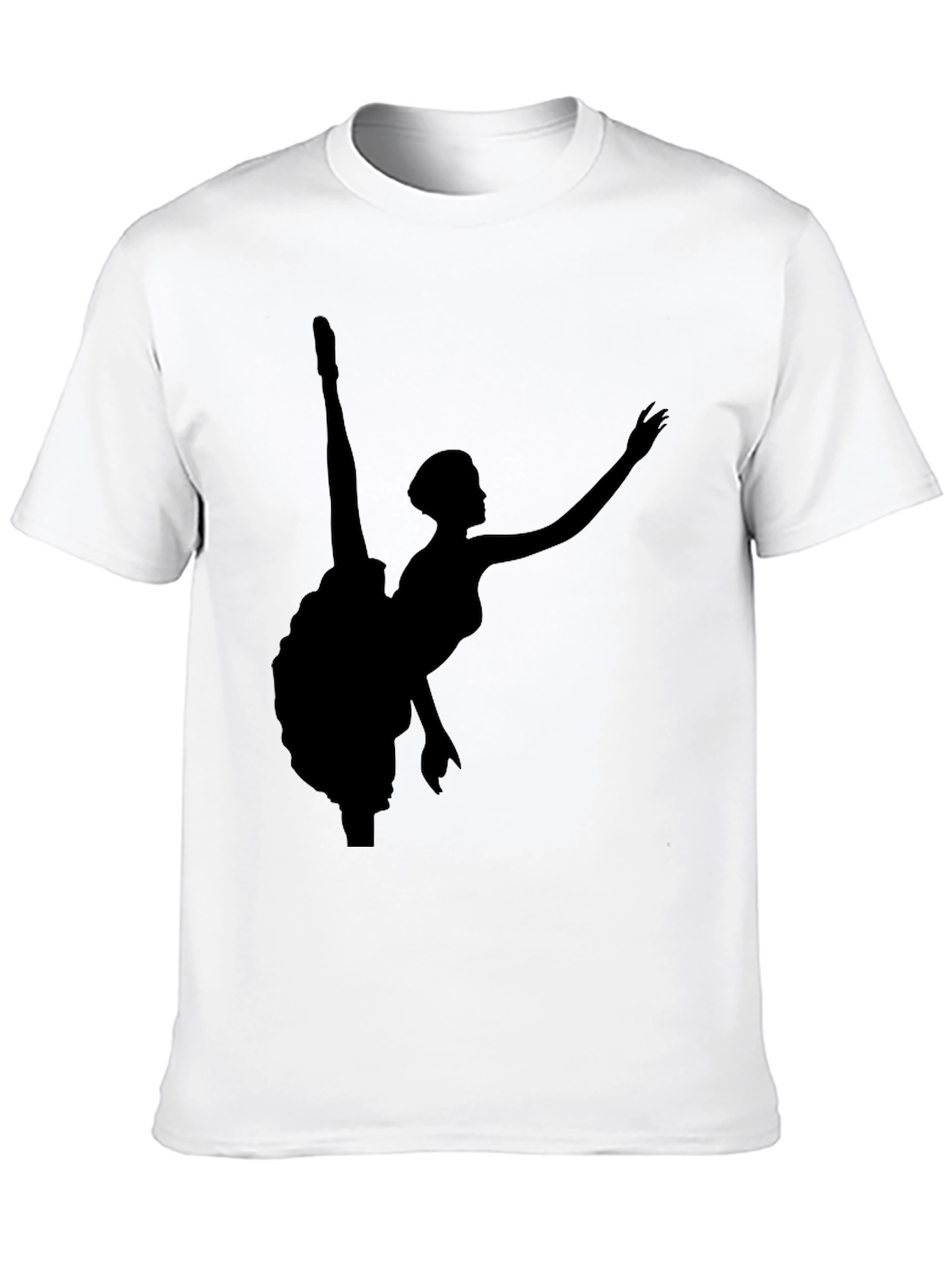 Black T-Shirt with Ballerina Silhouette