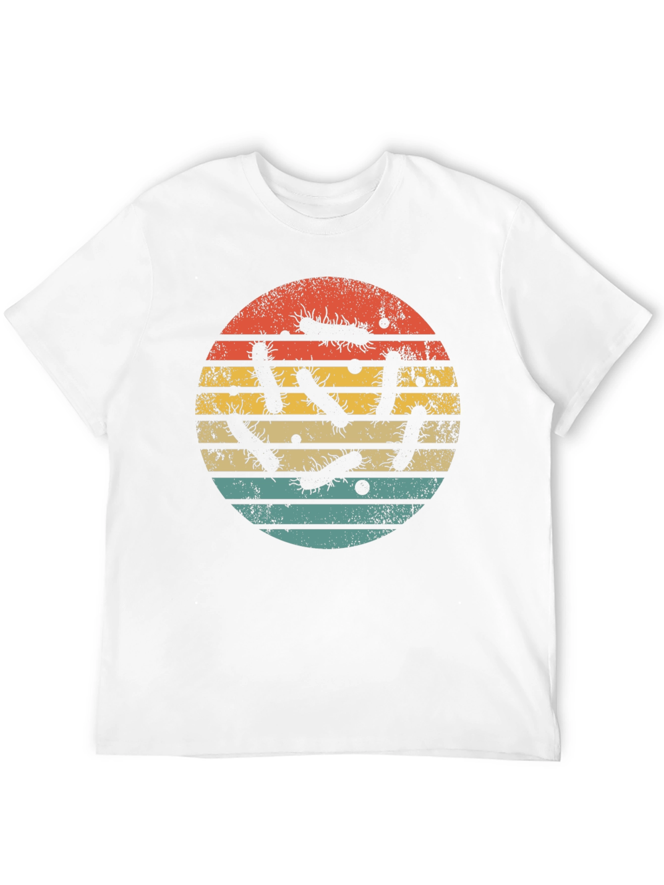 Retro Germs Sunset T-Shirt - Unique Microbiology Tee