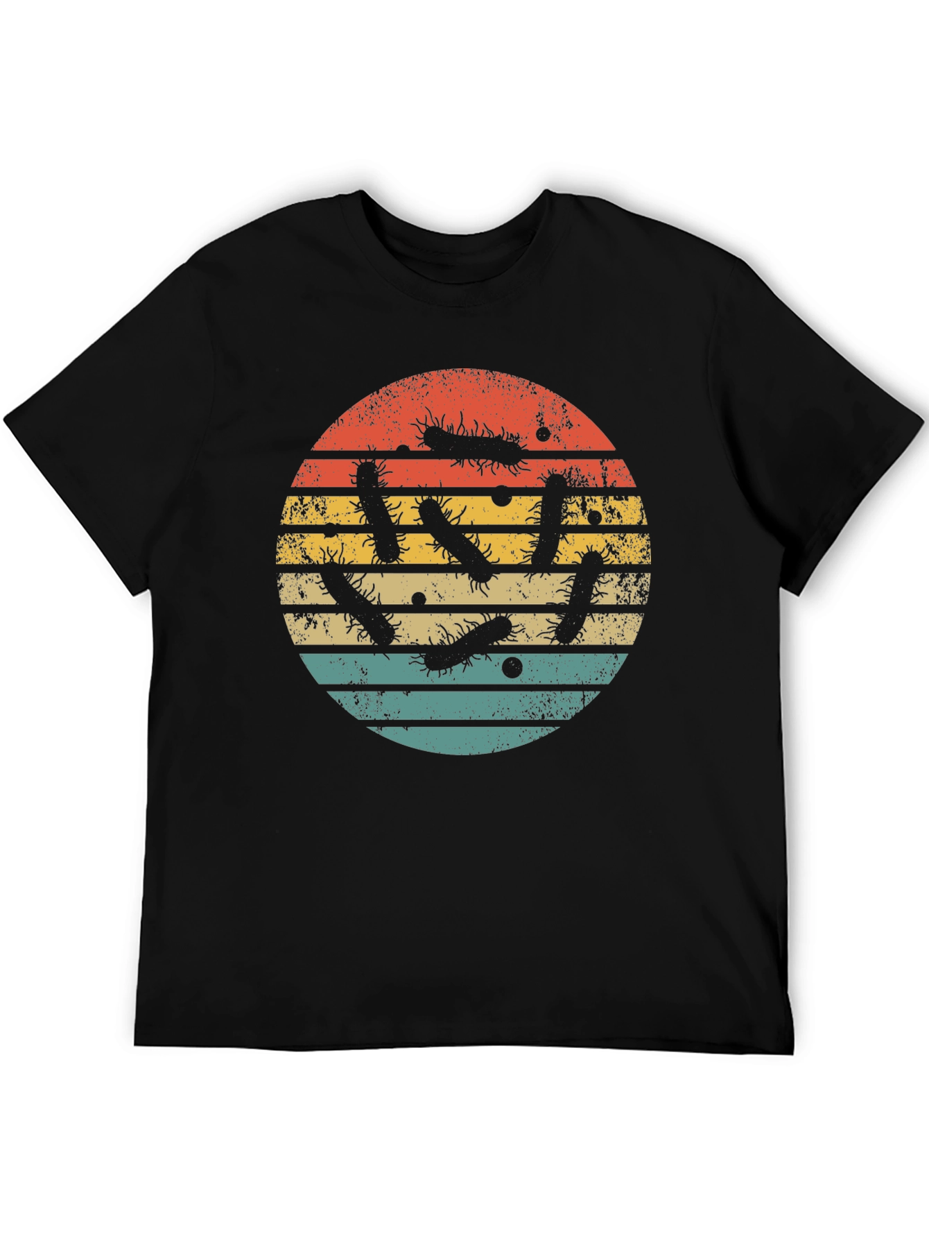 Retro Germs Sunset T-Shirt - Unique Microbiology Tee