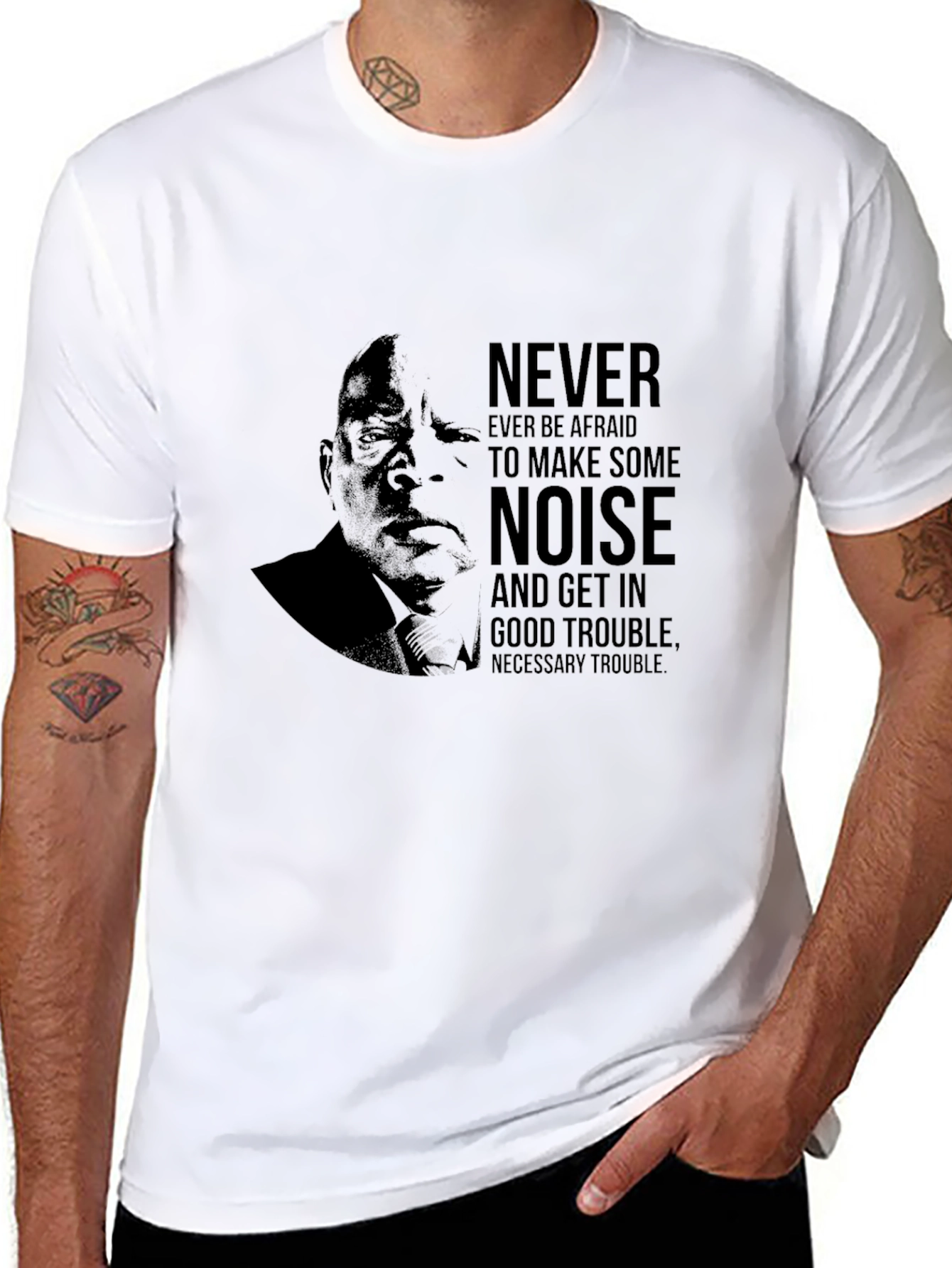 John Lewis Black T-Shirt - Make Some Noise