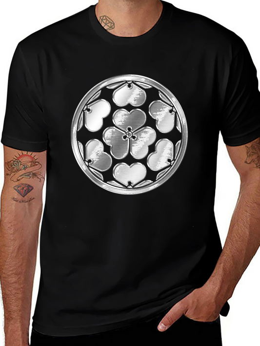 Shamrock Rosette Graphic Tee - Black