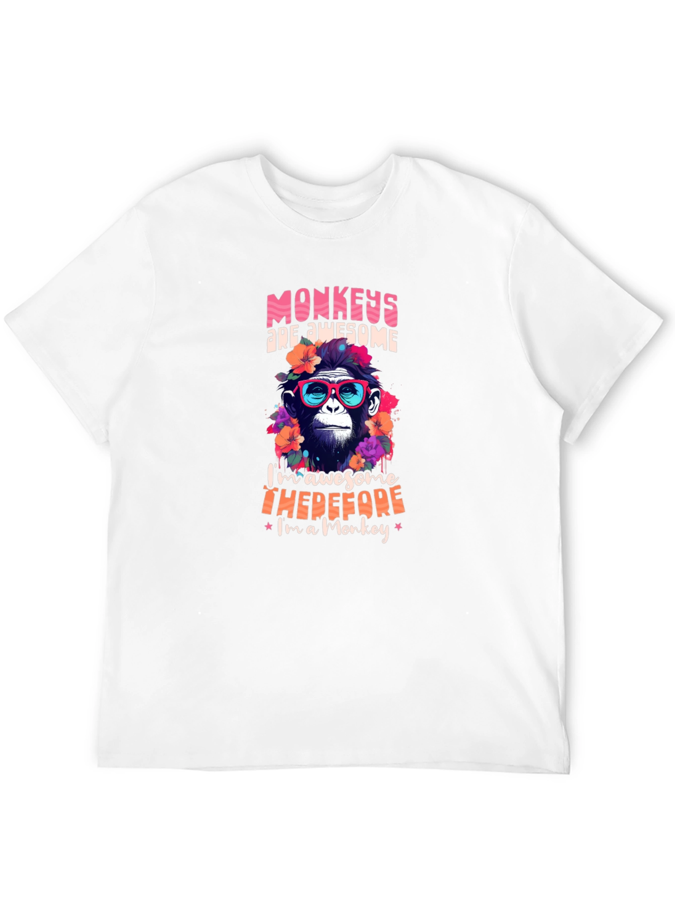 Monkey Awesome T-Shirt Funny Animal Tee