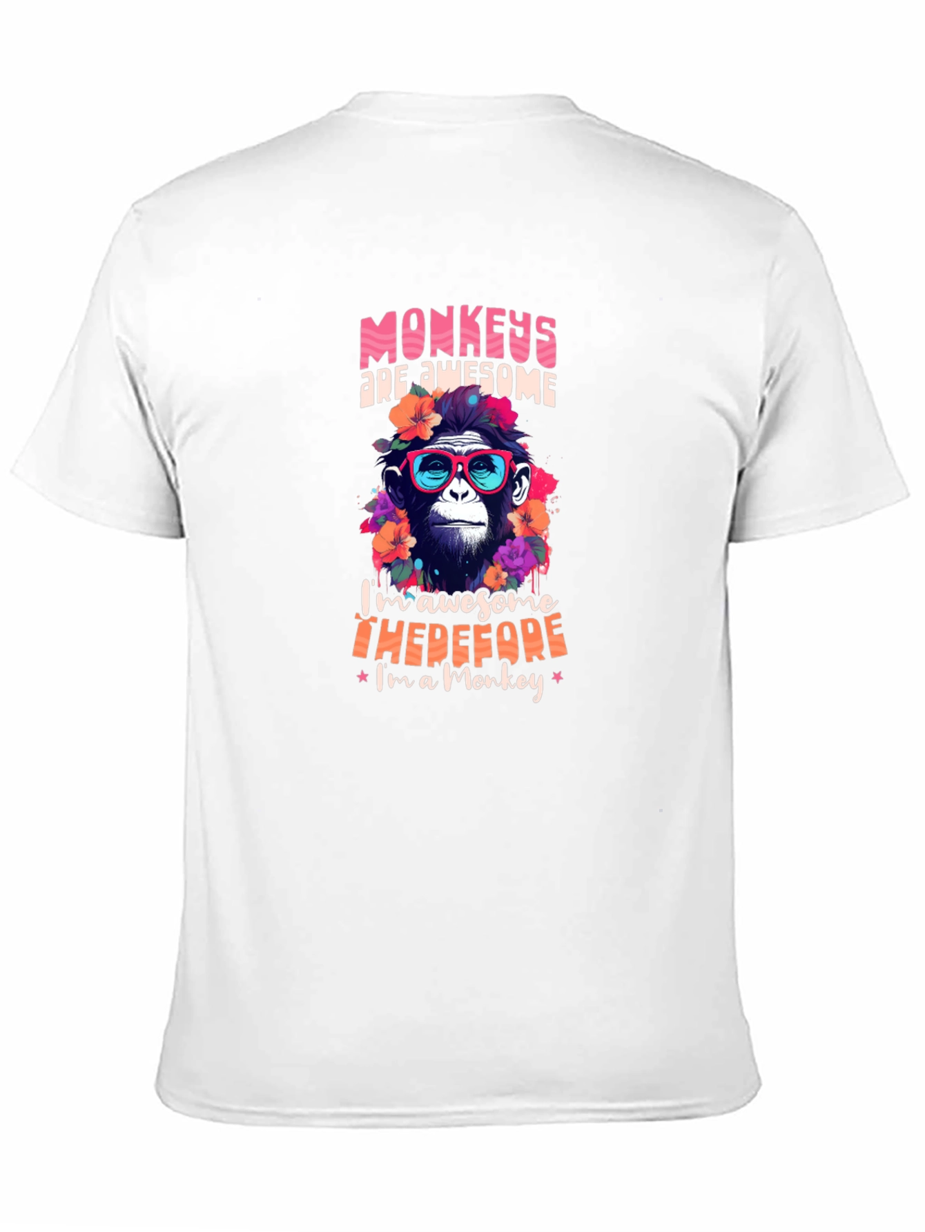 Monkey Awesome T-Shirt Funny Animal Tee