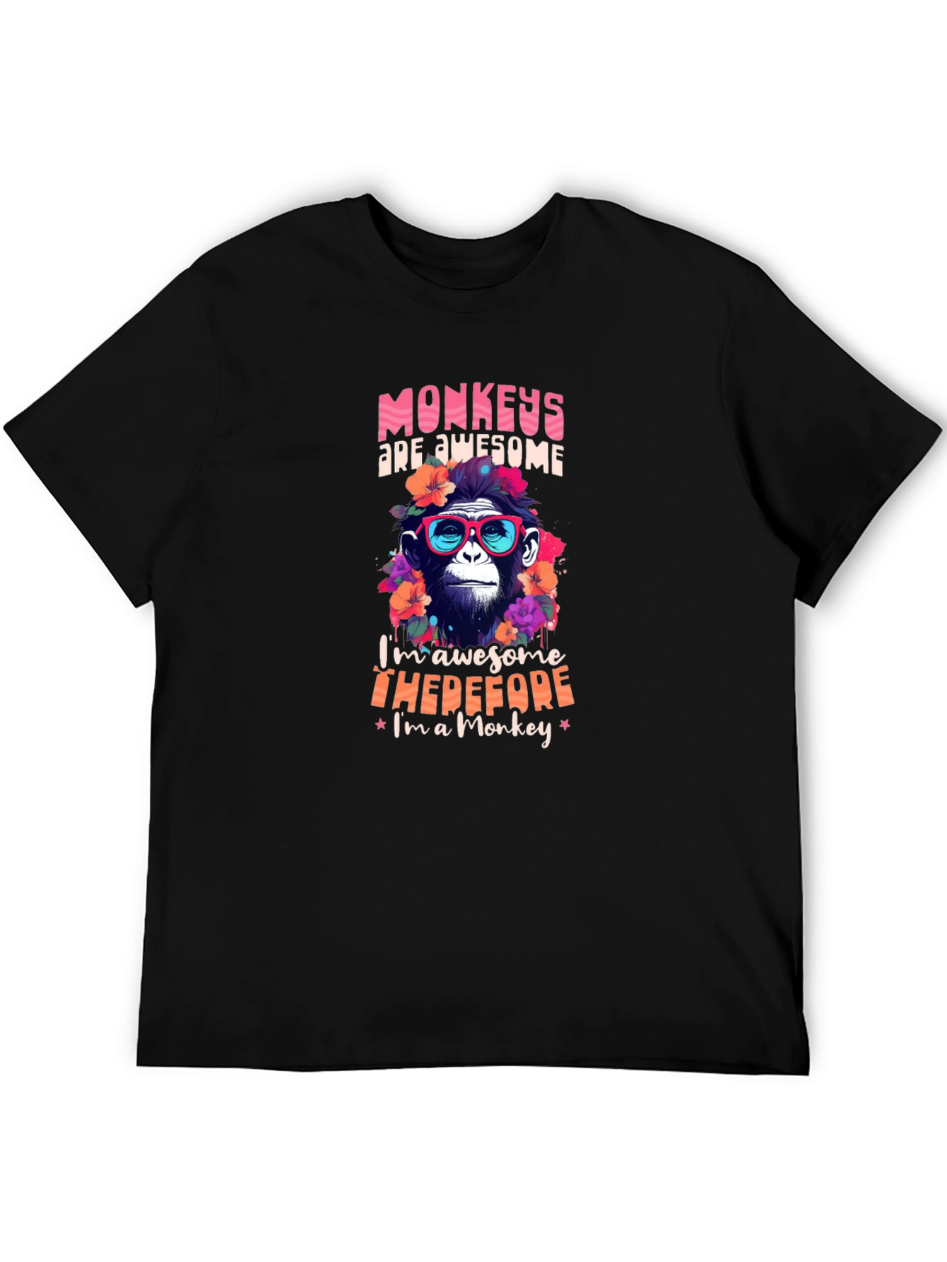 Monkey Awesome T-Shirt Funny Animal Tee