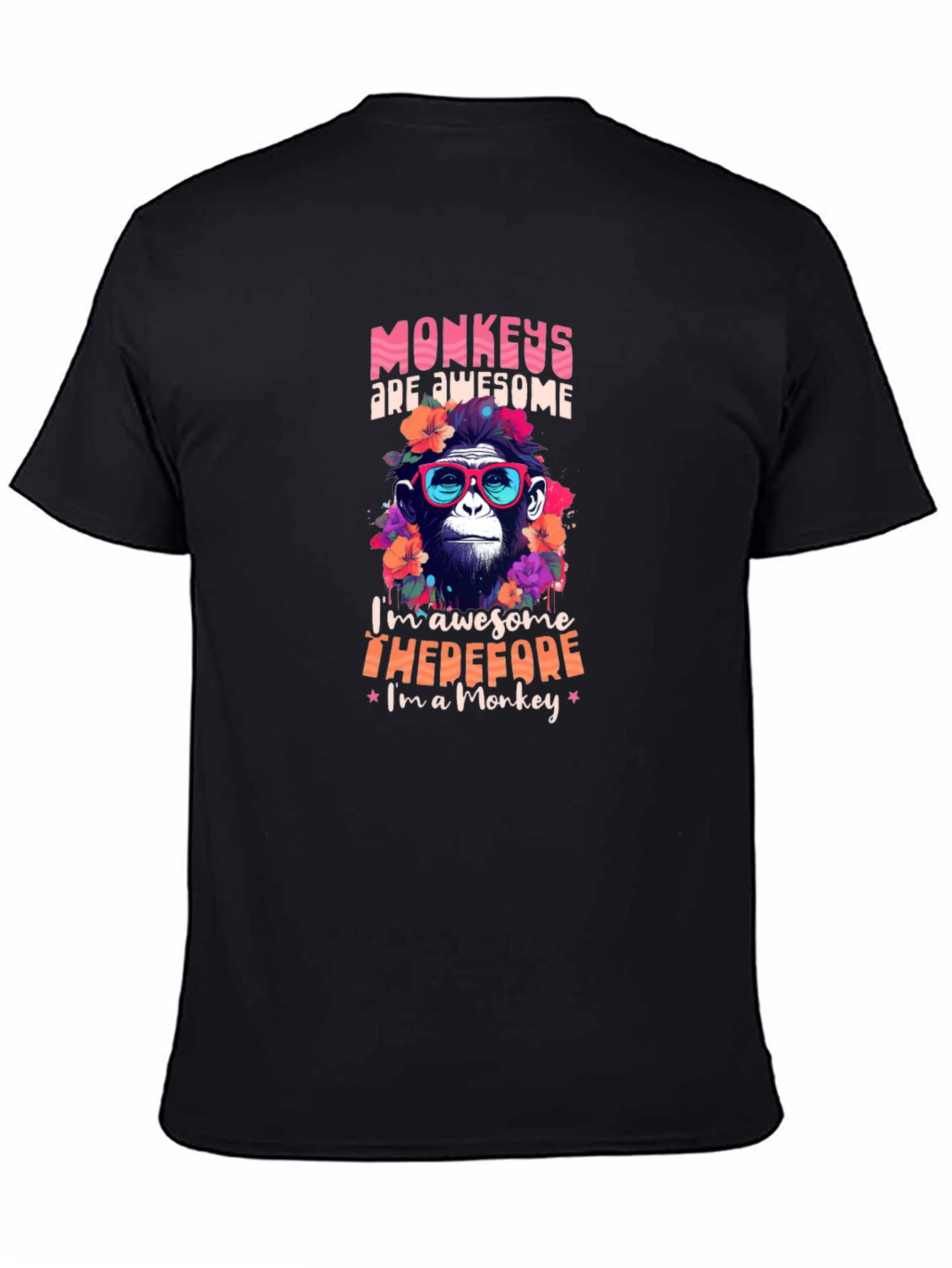 Monkey Awesome T-Shirt Funny Animal Tee