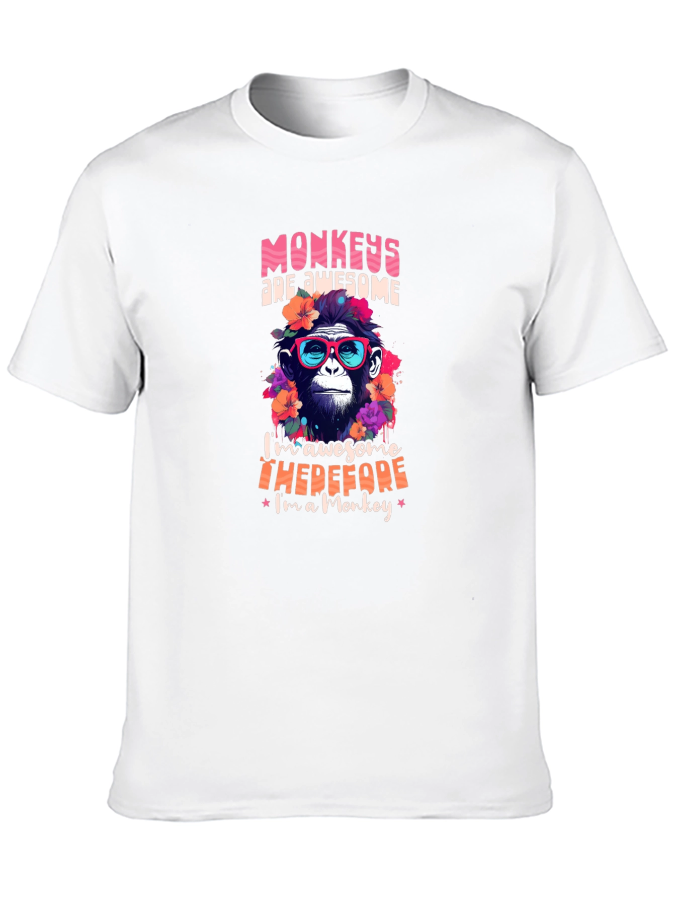 Monkey Awesome T-Shirt Funny Animal Tee