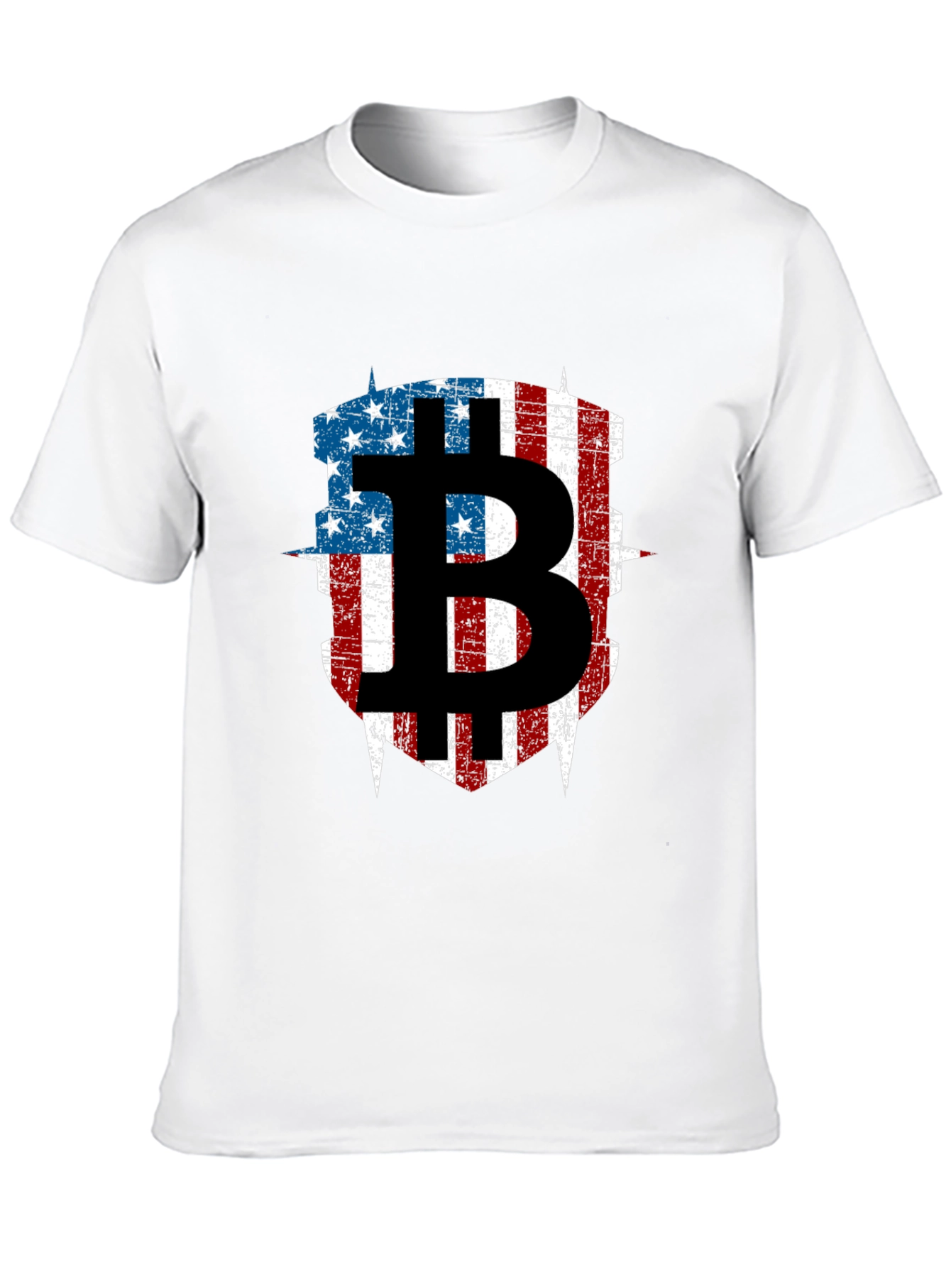 Bitcoin American Flag Graphic T-Shirt