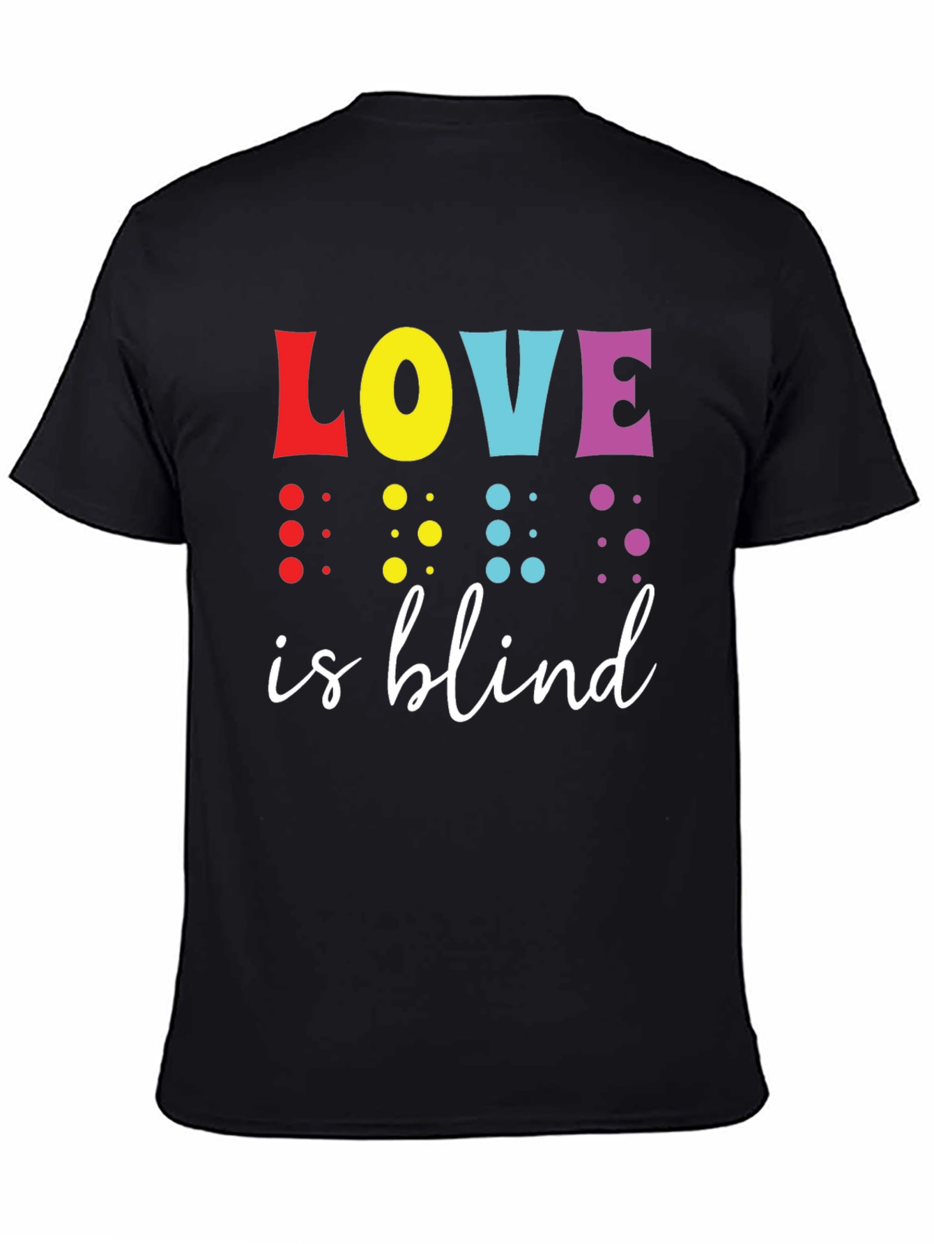 Love is Blind T-Shirt - Unisex Black Cotton Tee