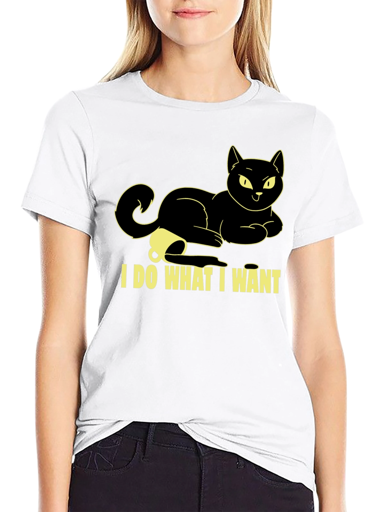 I Do What I Want Cat Graphic T-Shirt
