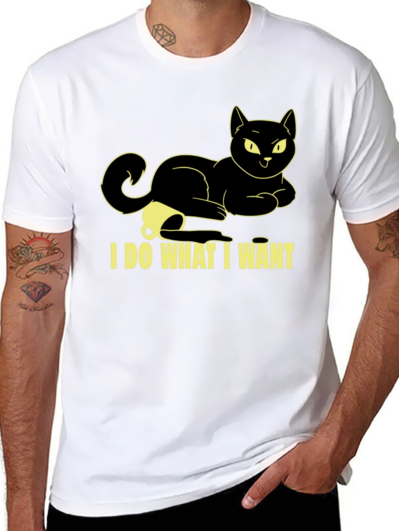 I Do What I Want Cat Graphic T-Shirt