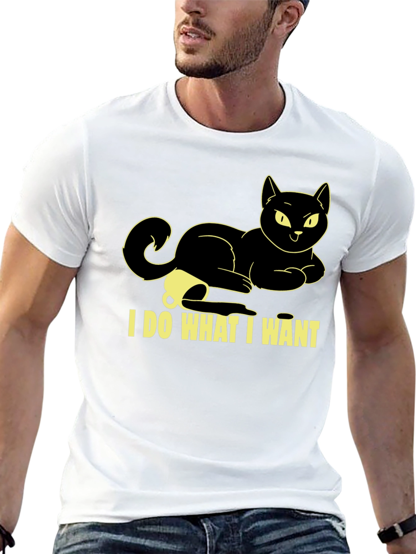 I Do What I Want Cat Graphic T-Shirt