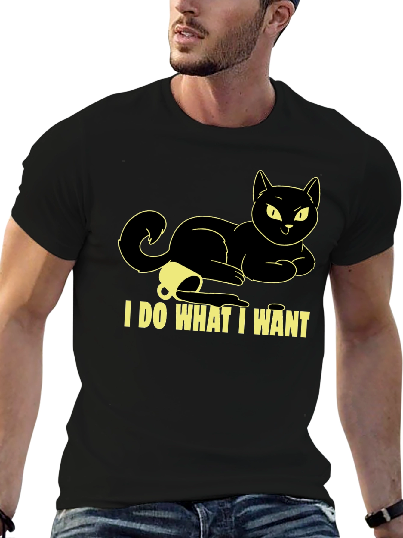 I Do What I Want Cat Graphic T-Shirt