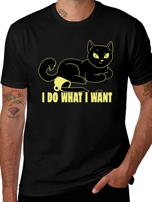 I Do What I Want Cat Graphic T-Shirt