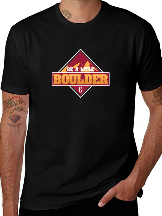 Be A Little Boulder Graphic T-Shirt - Black