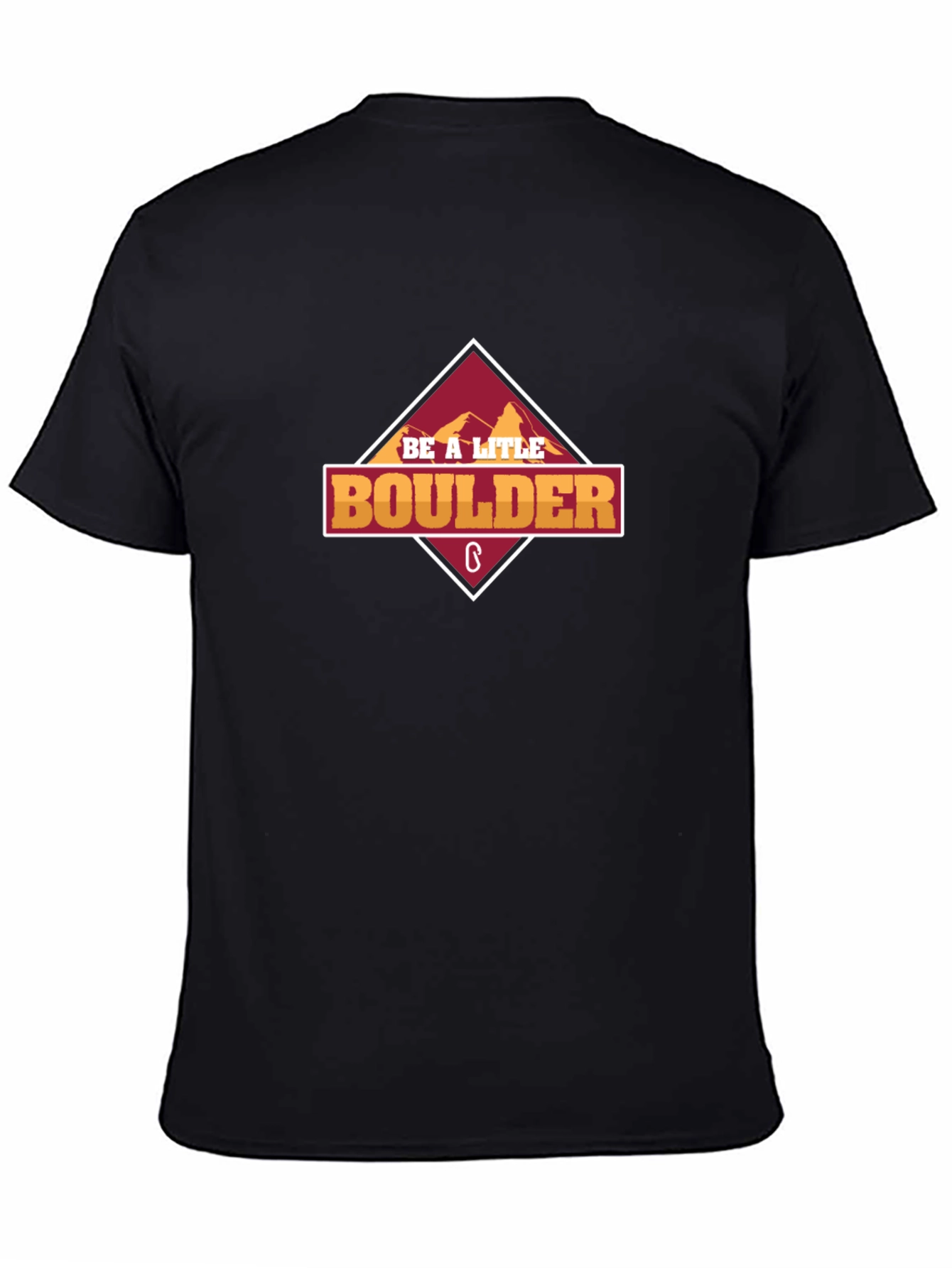 Be A Little Boulder Graphic T-Shirt - Black