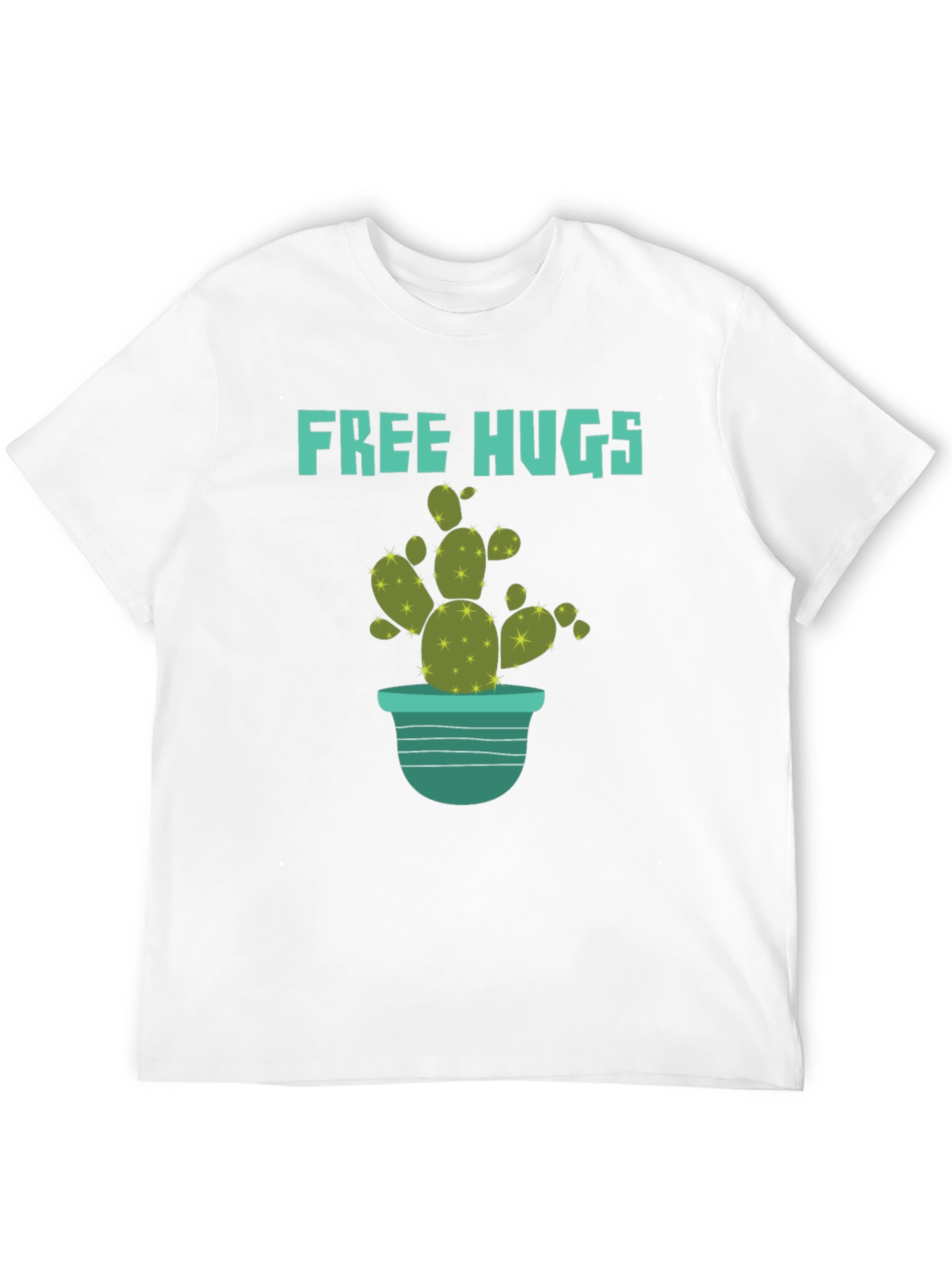 Free Hugs Cactus T-Shirt - Trendy Graphic Tee