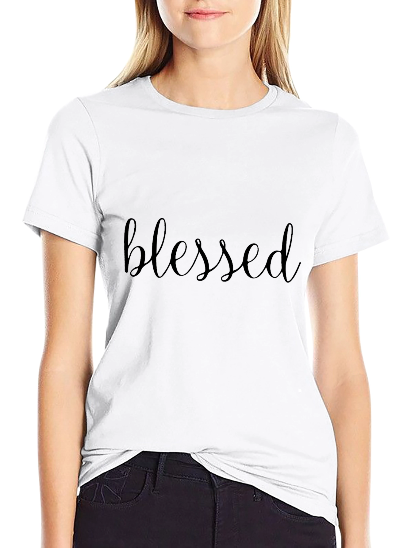 Blessed Black Crew Neck T-Shirt