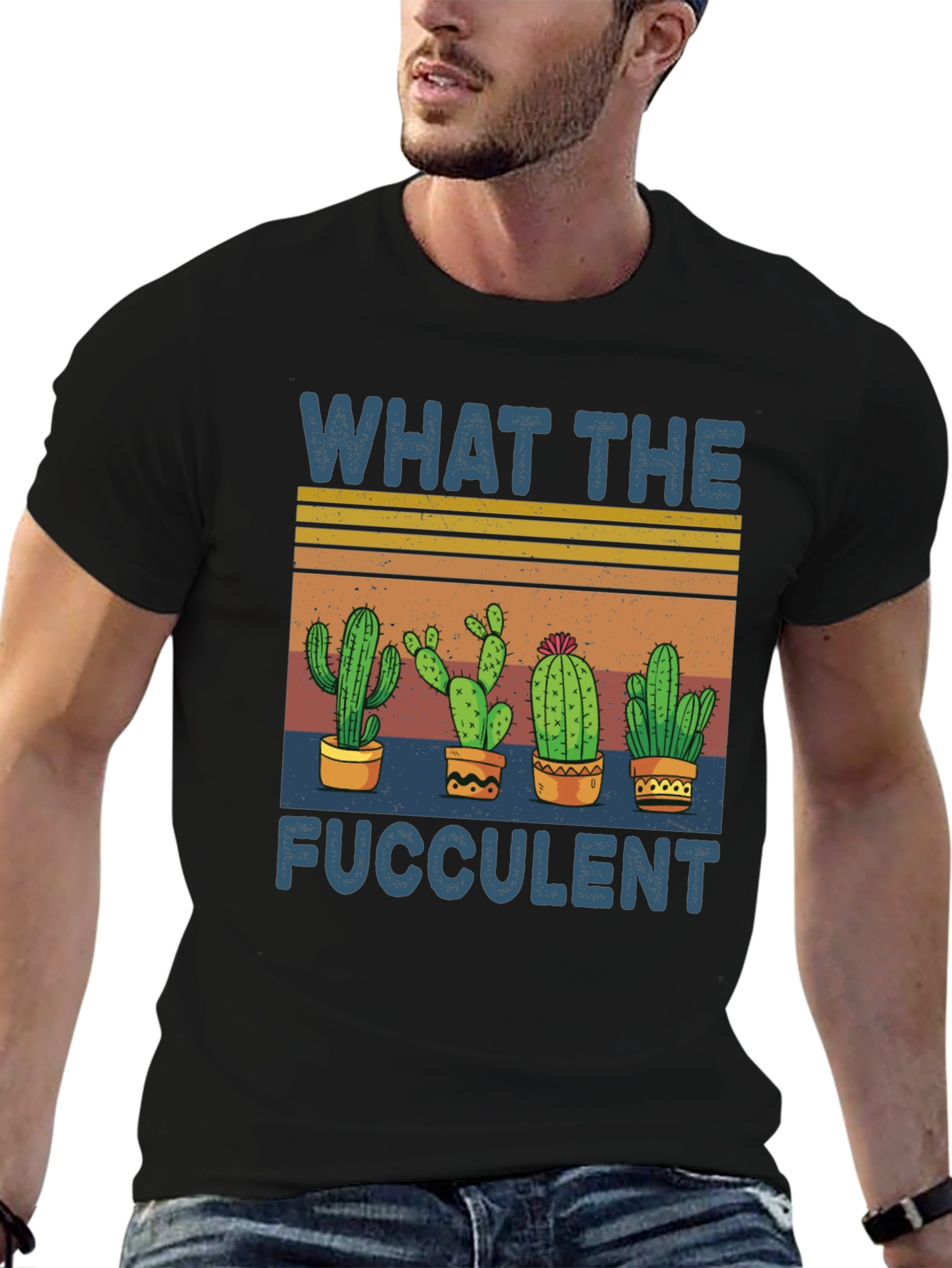What the Fucculent Cactus Graphic Tee