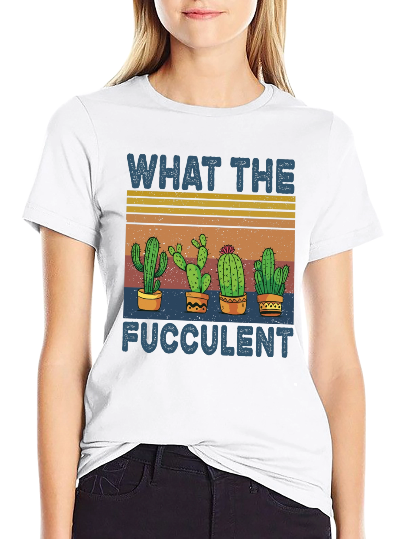 What the Fucculent Cactus Graphic Tee