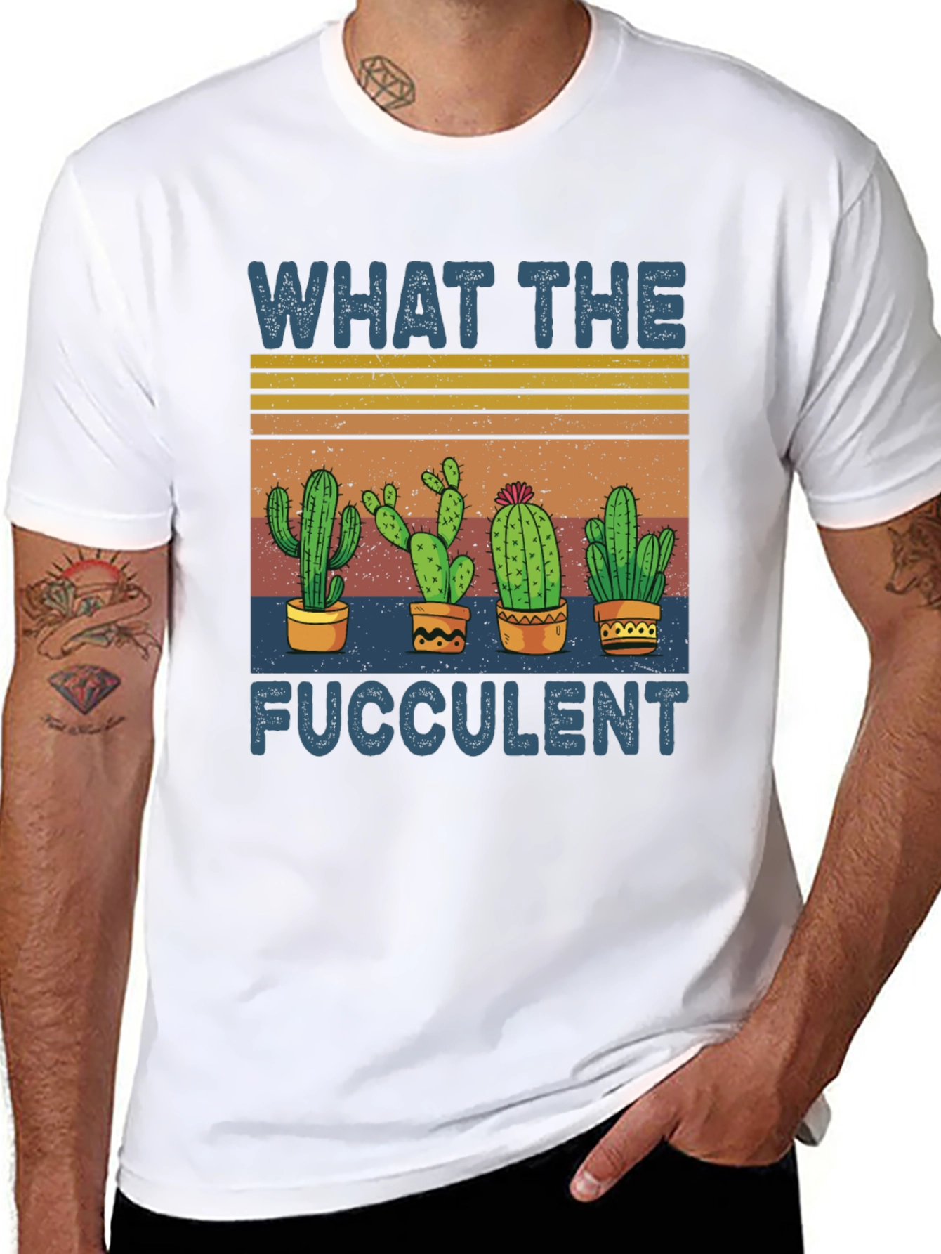 What the Fucculent Cactus Graphic Tee