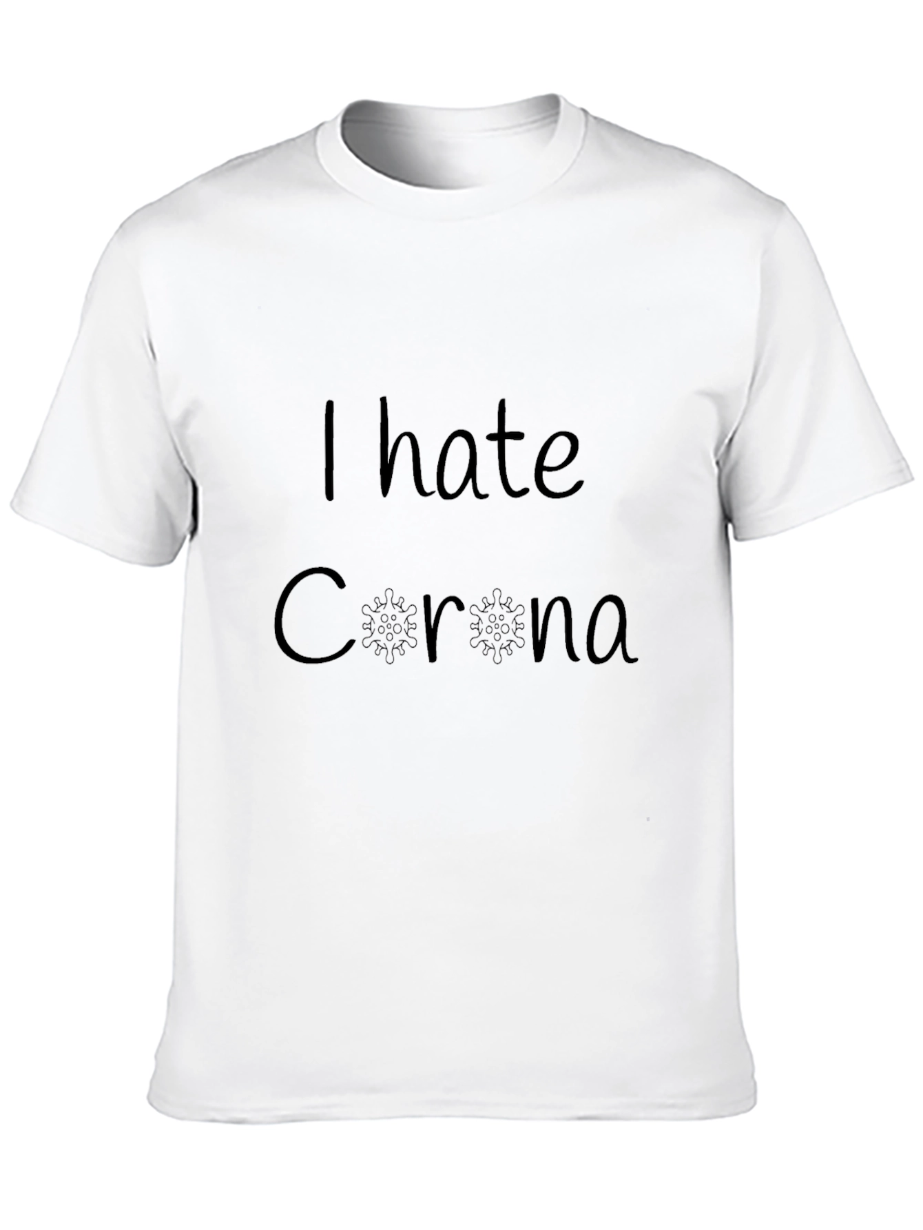 I Hate Corona Black T-Shirt