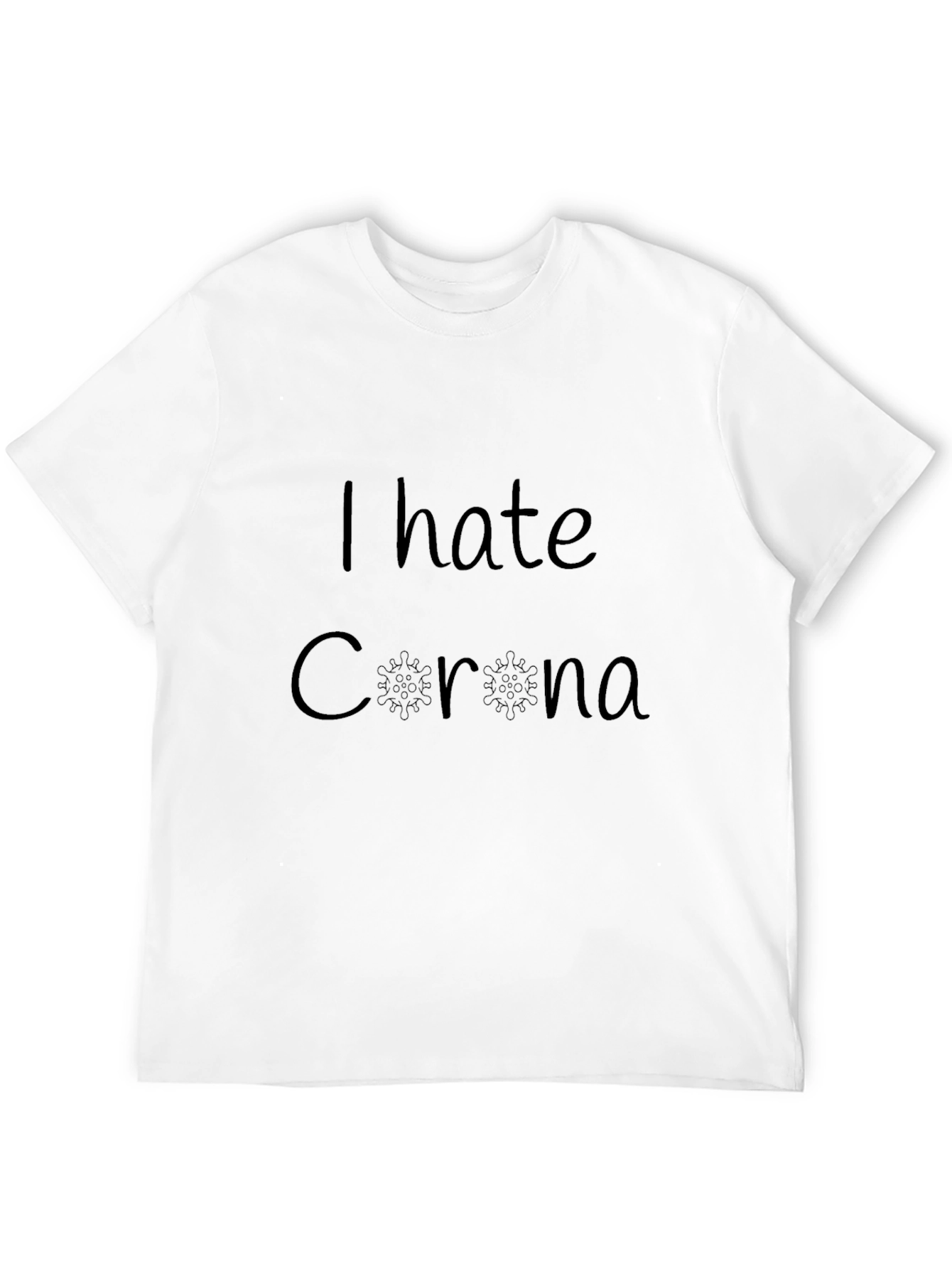 I Hate Corona Black T-Shirt