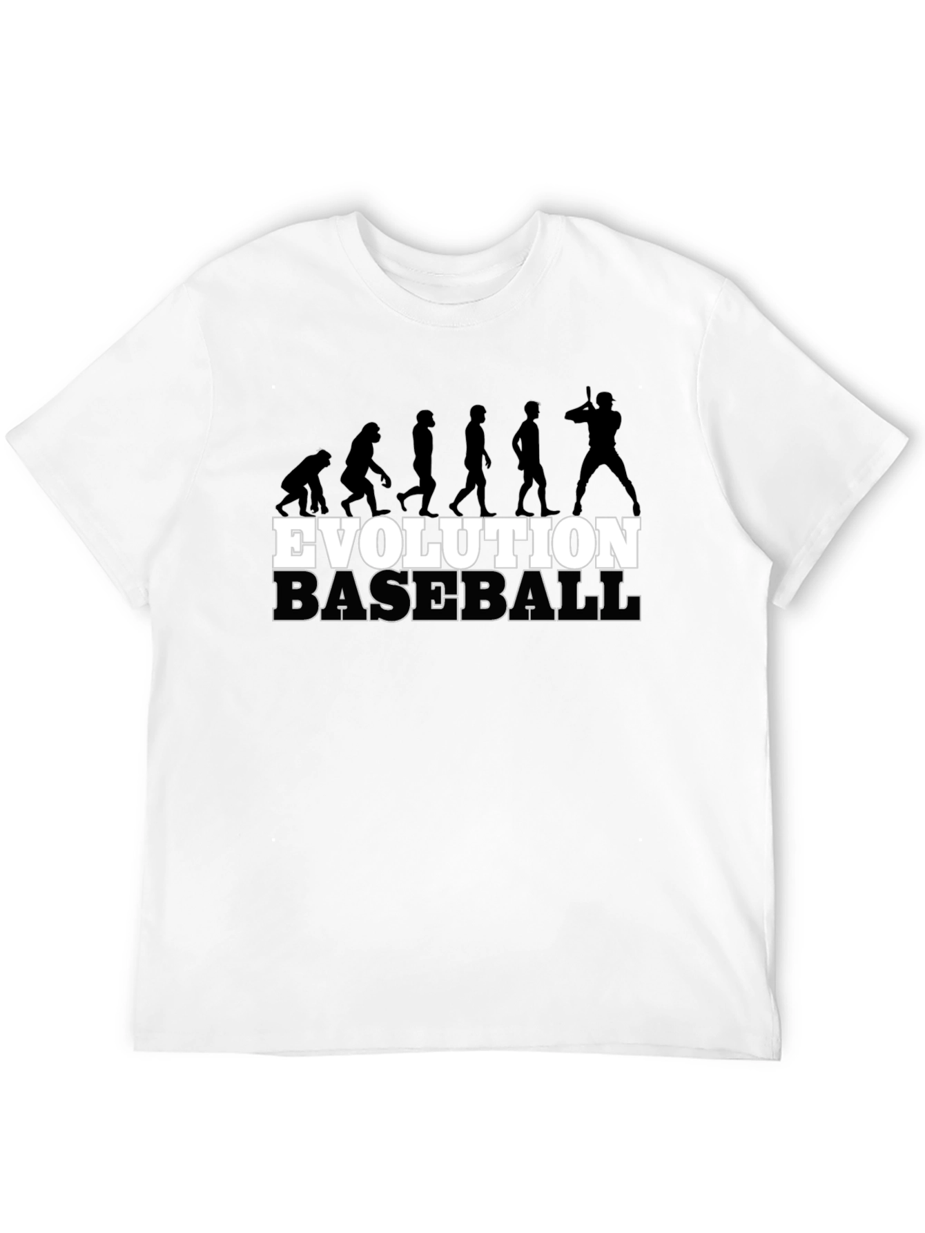 Evolution of Baseball Black T-Shirt