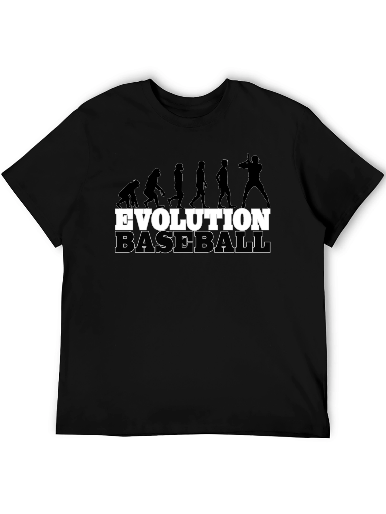 Evolution of Baseball Black T-Shirt