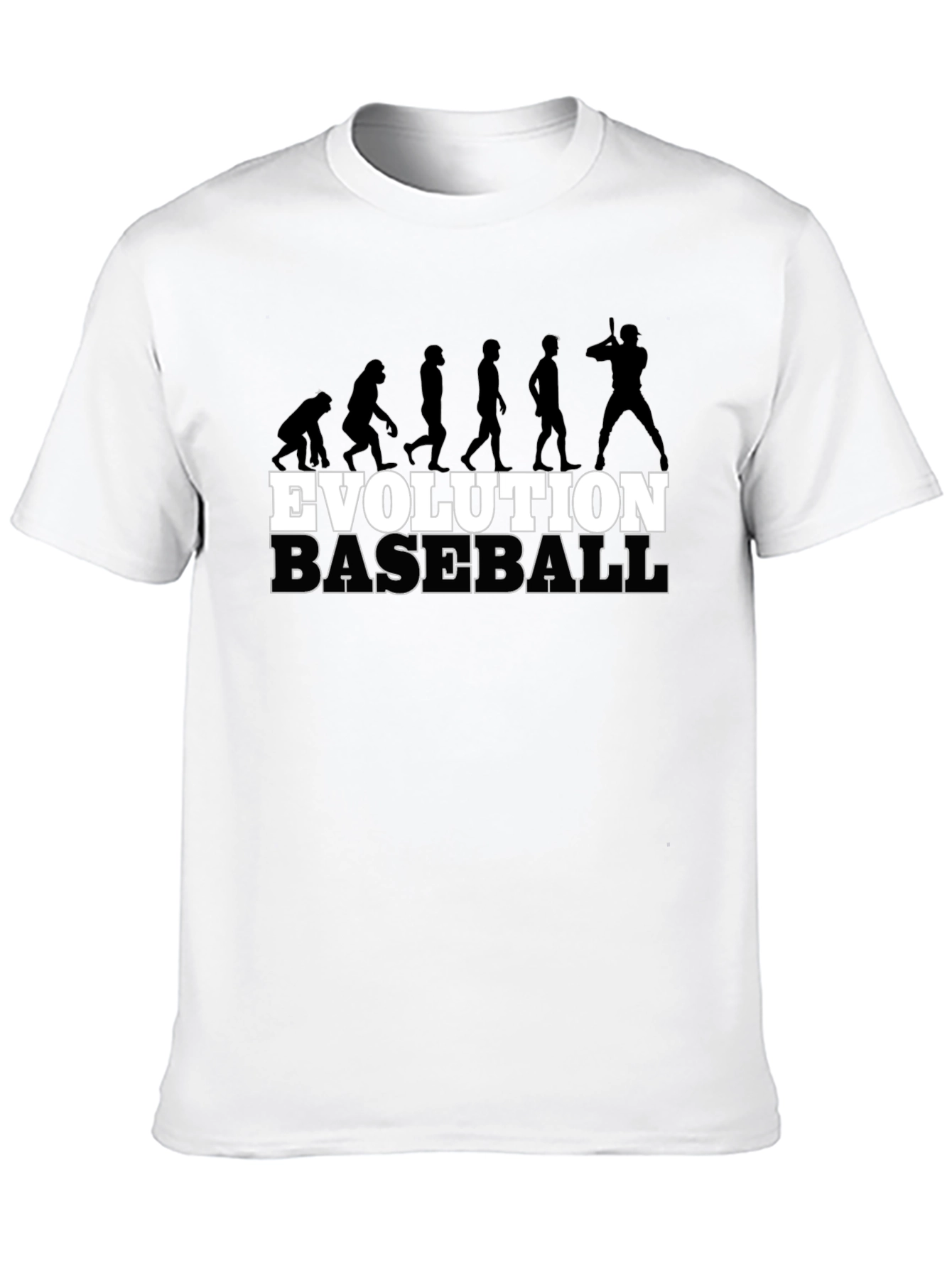 Evolution of Baseball Black T-Shirt