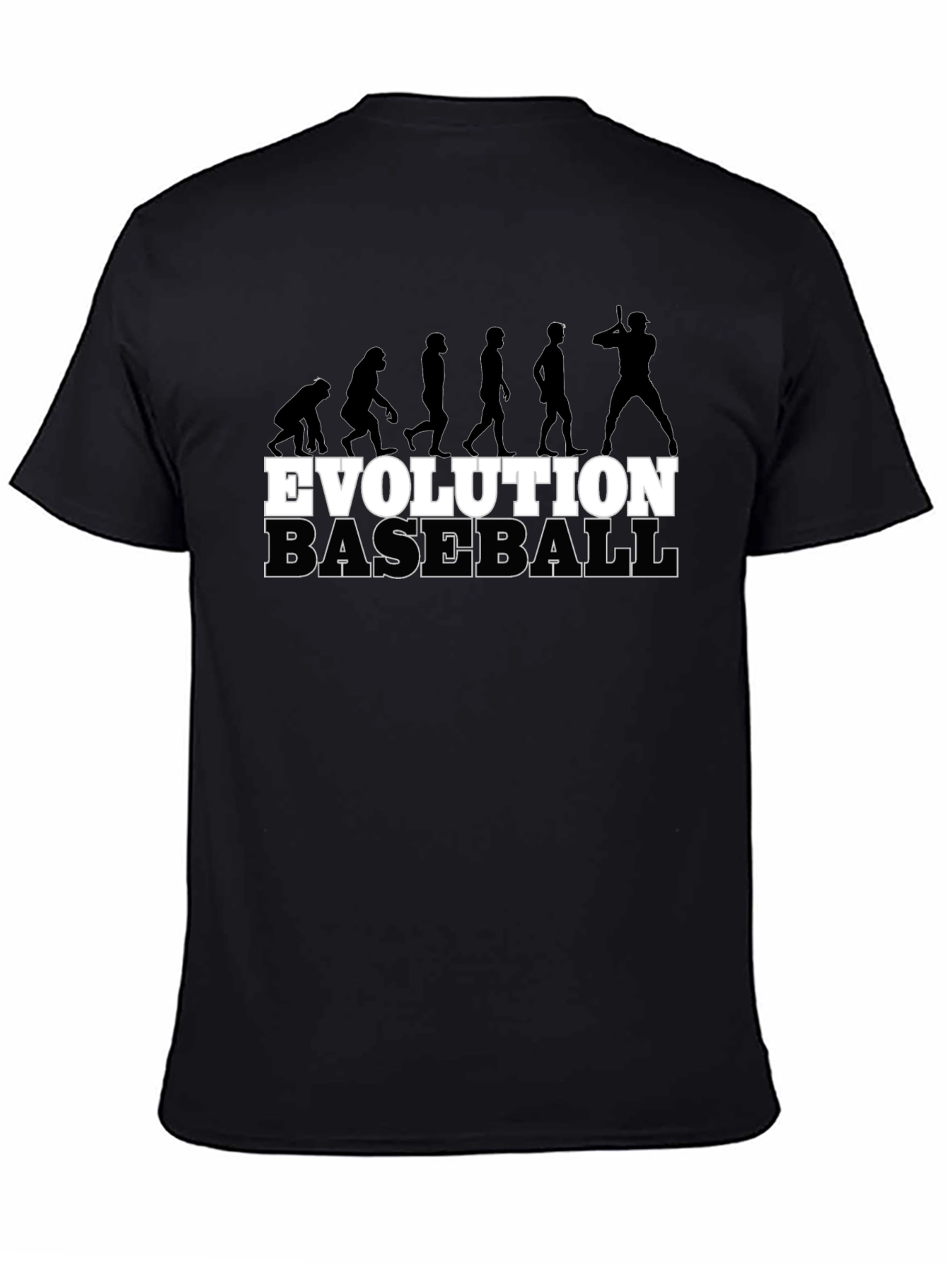 Evolution of Baseball Black T-Shirt