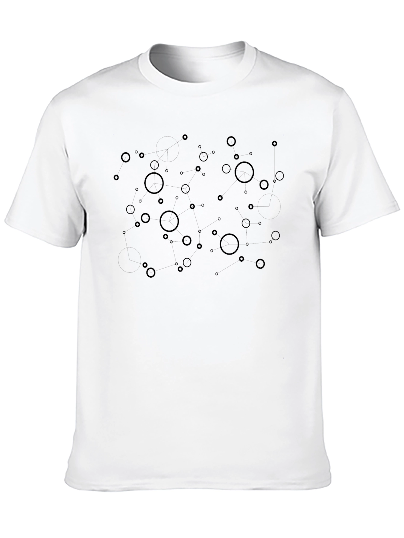 Modern Black Bubble Pattern T-Shirt
