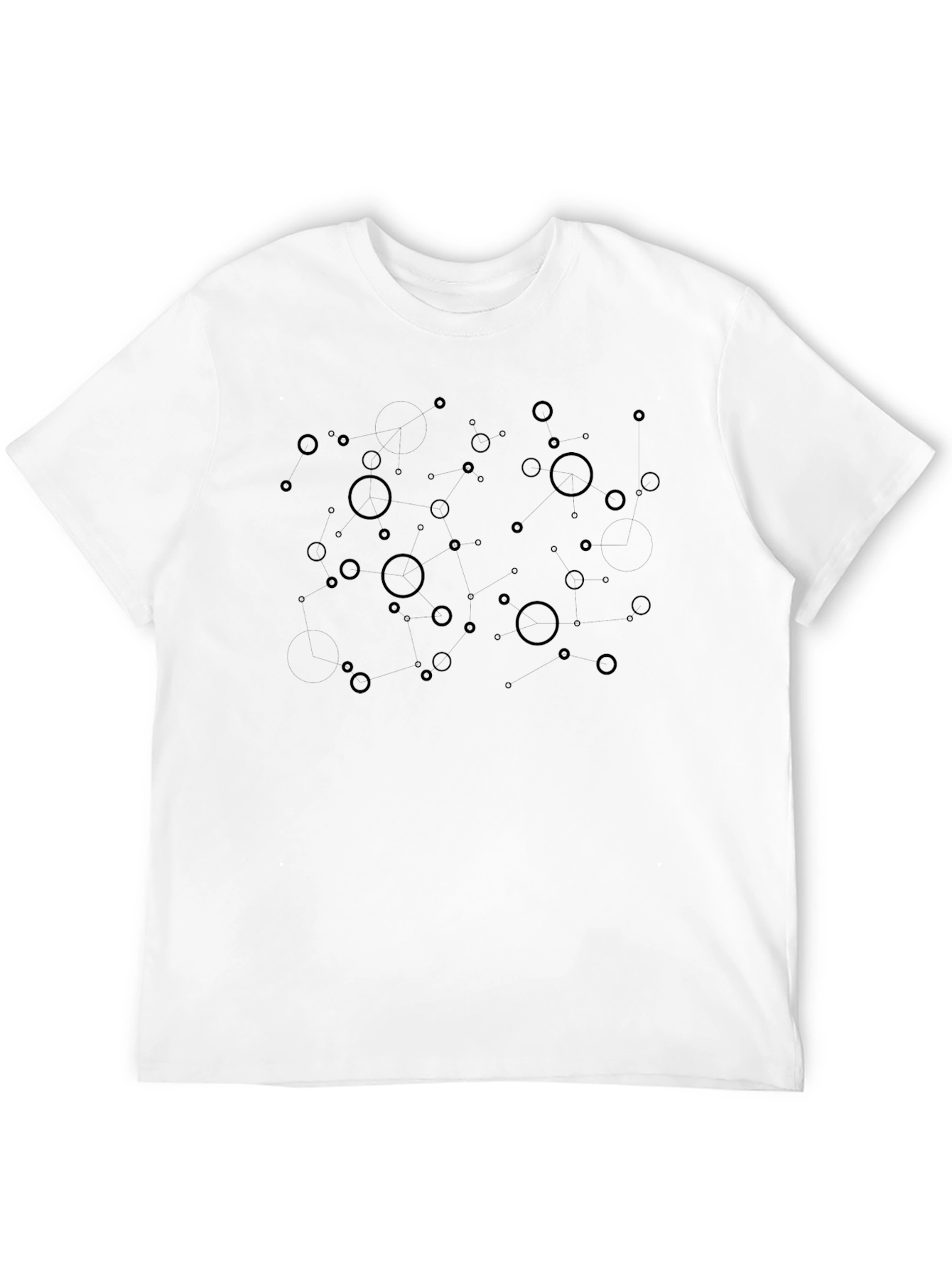 Modern Black Bubble Pattern T-Shirt