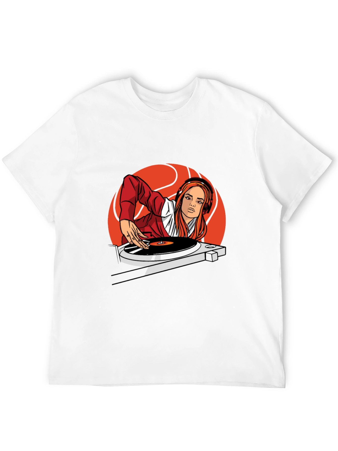 DJ Girl Graphic T-Shirt - Black