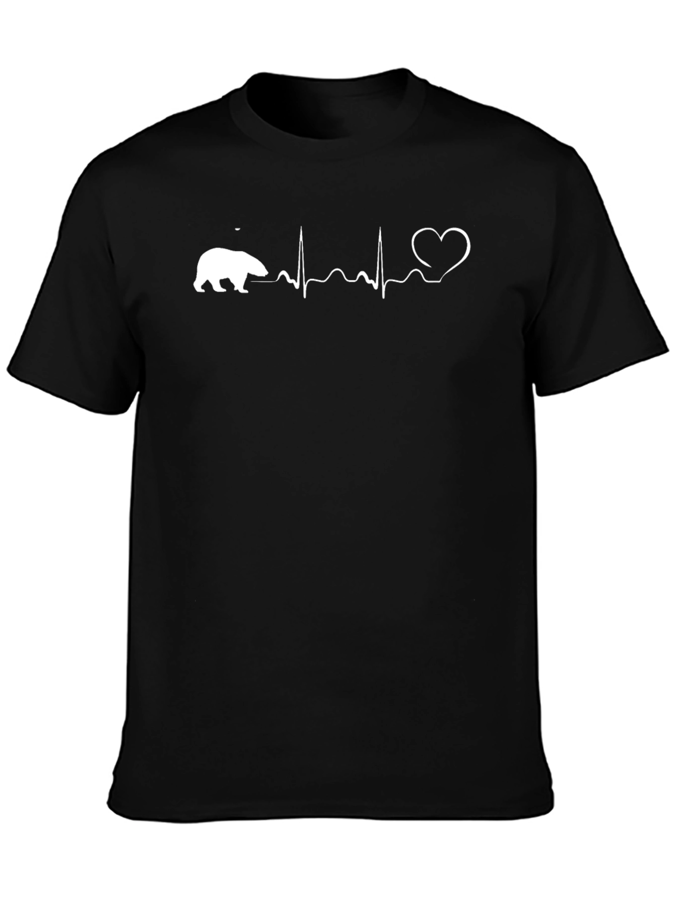 Polar Bear Heartbeat T-Shirt - Unique Graphic Tee