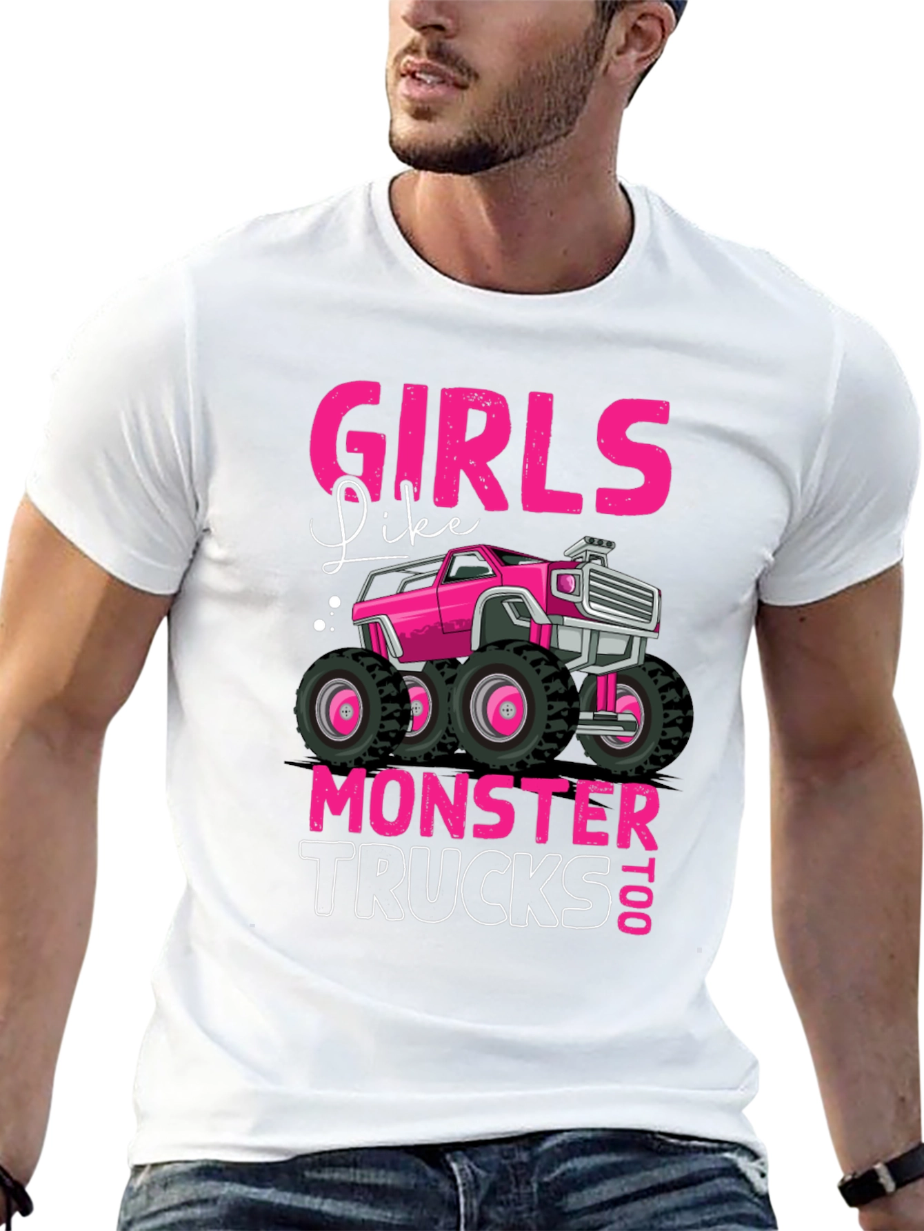 Girls Like Monster Trucks Too T-Shirt