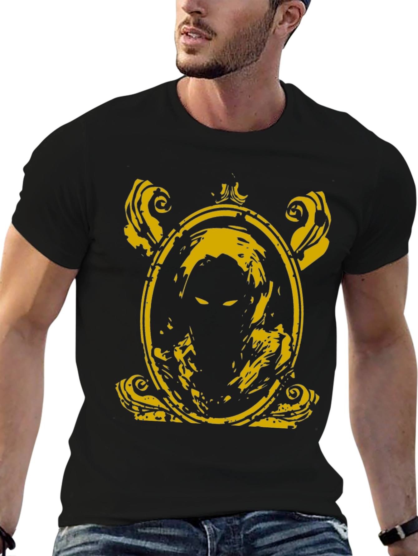 Grim Reaper Portrait Graphic T-Shirt