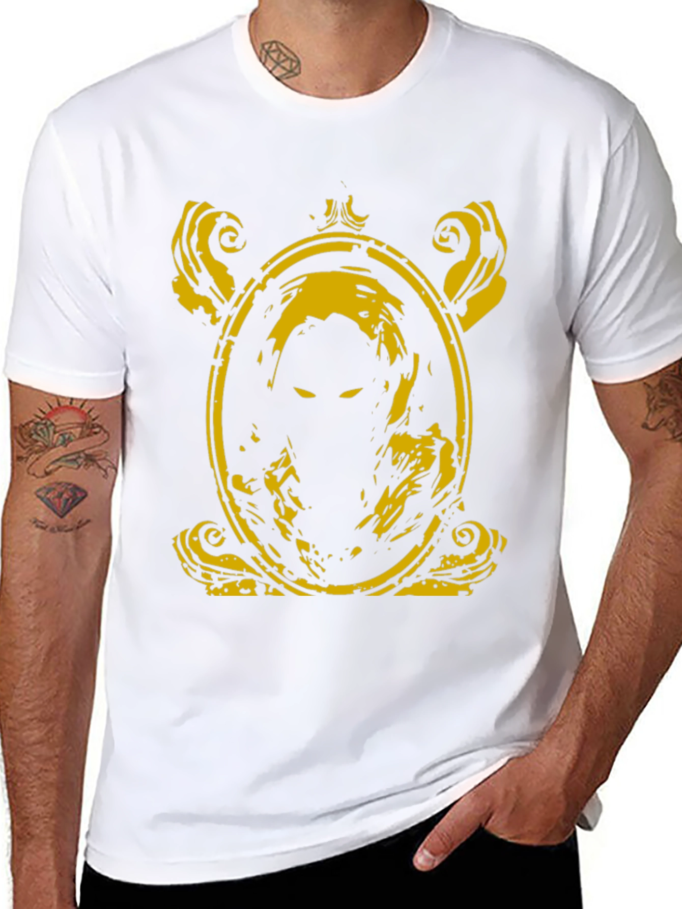 Grim Reaper Portrait Graphic T-Shirt