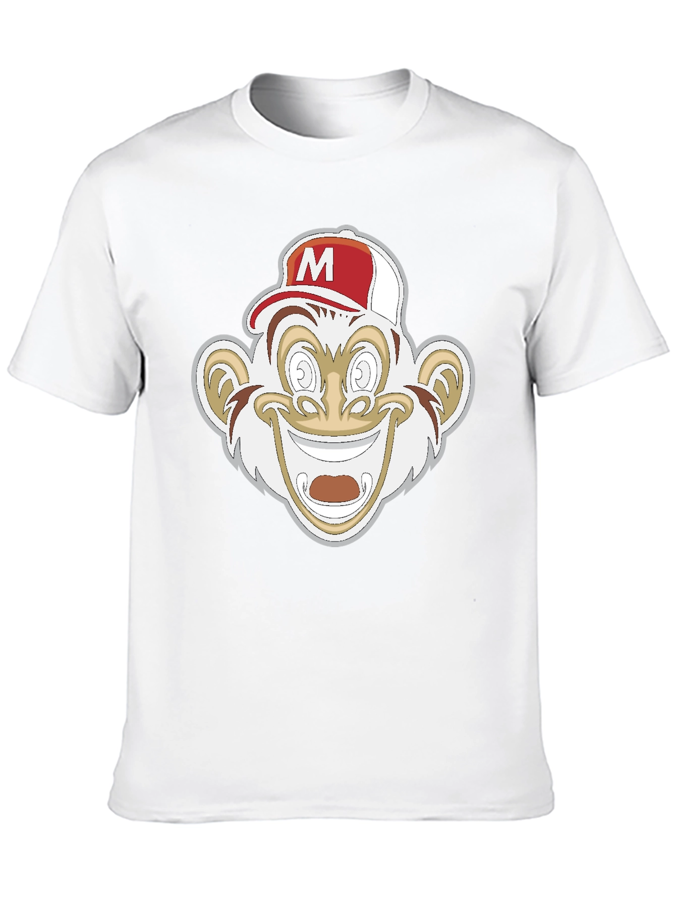 Monkey Cartoon Graphic Black Tee