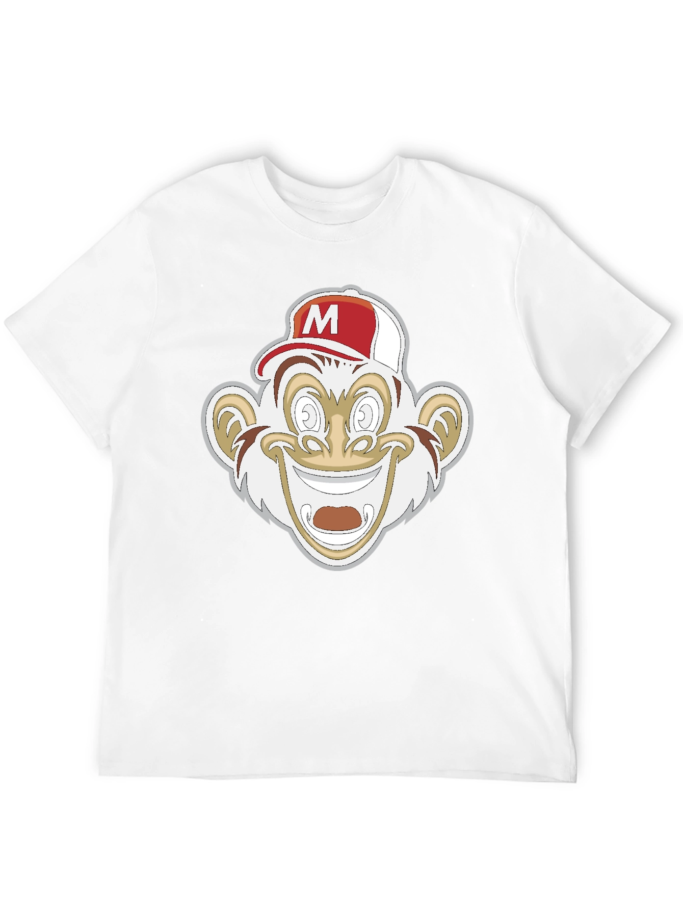 Monkey Cartoon Graphic Black Tee