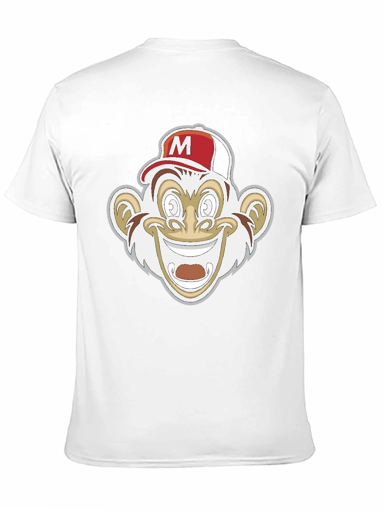 Monkey Cartoon Graphic Black Tee