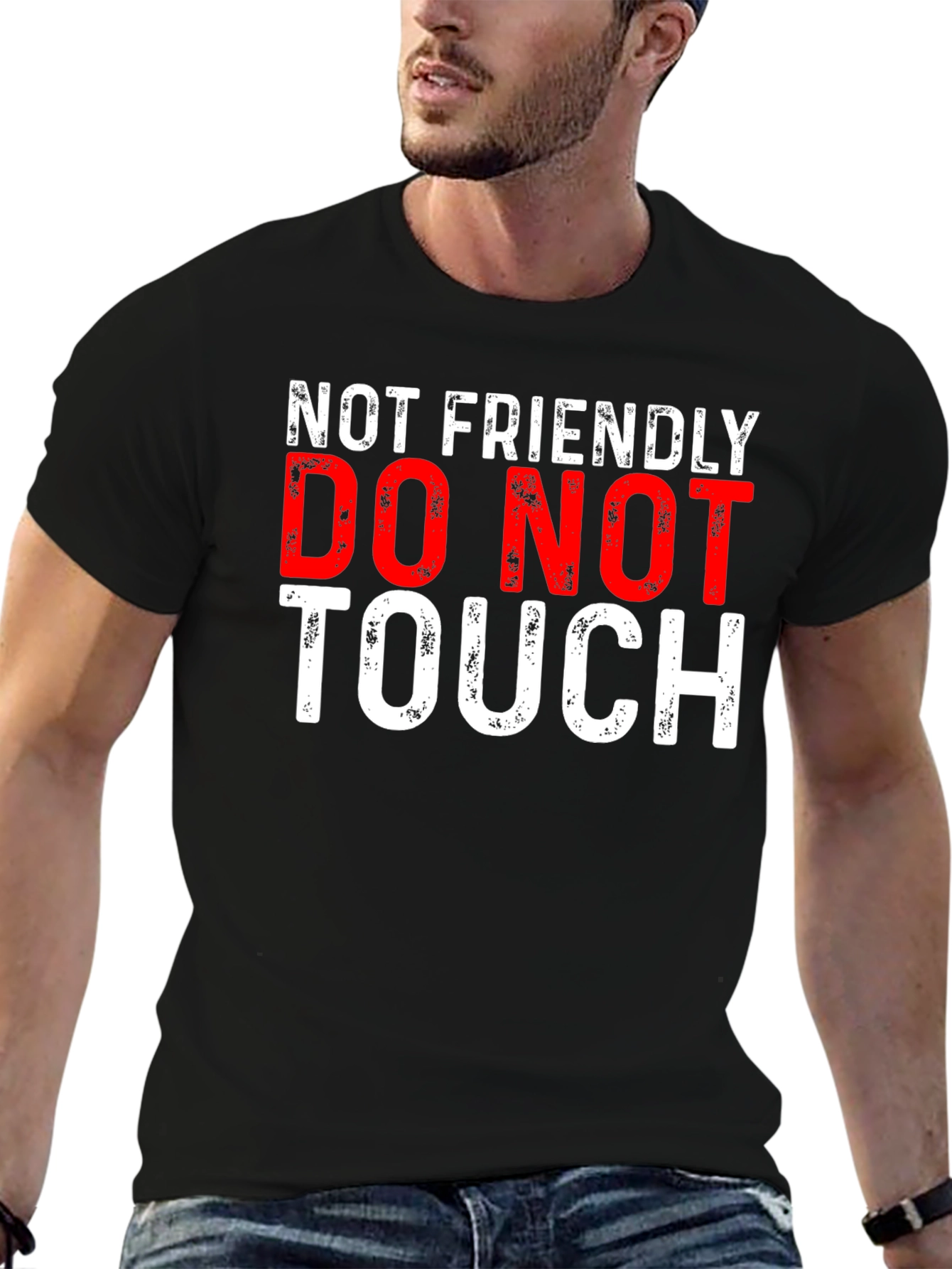 Not Friendly Graphic Tee - Do Not Touch