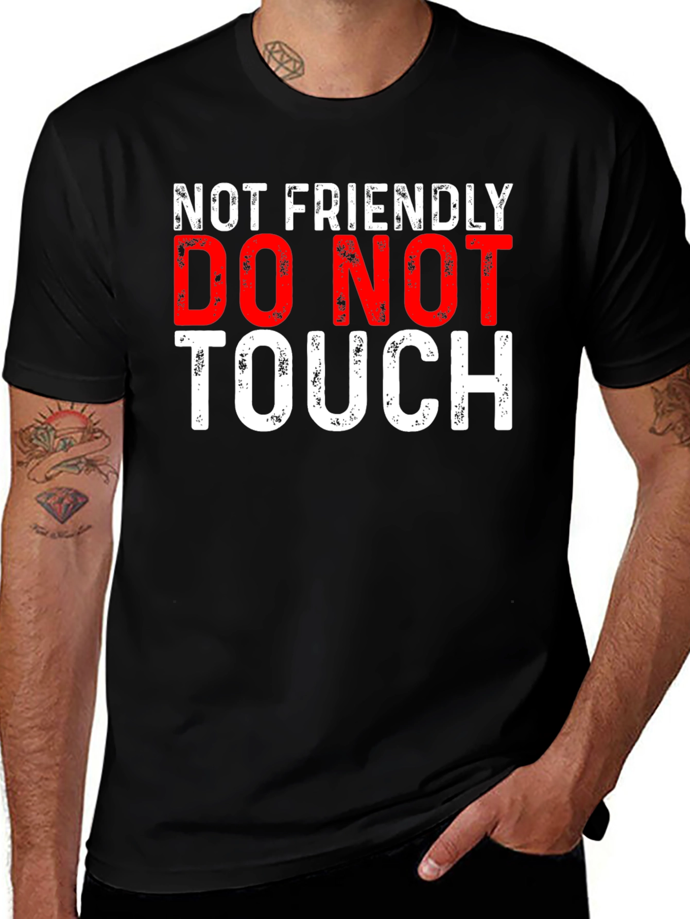 Not Friendly Graphic Tee - Do Not Touch