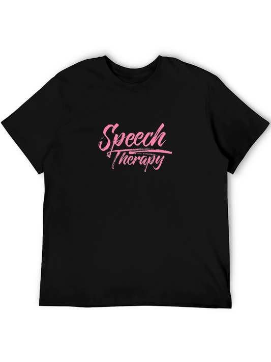 Speech Therapy T-Shirt - Pink Text
