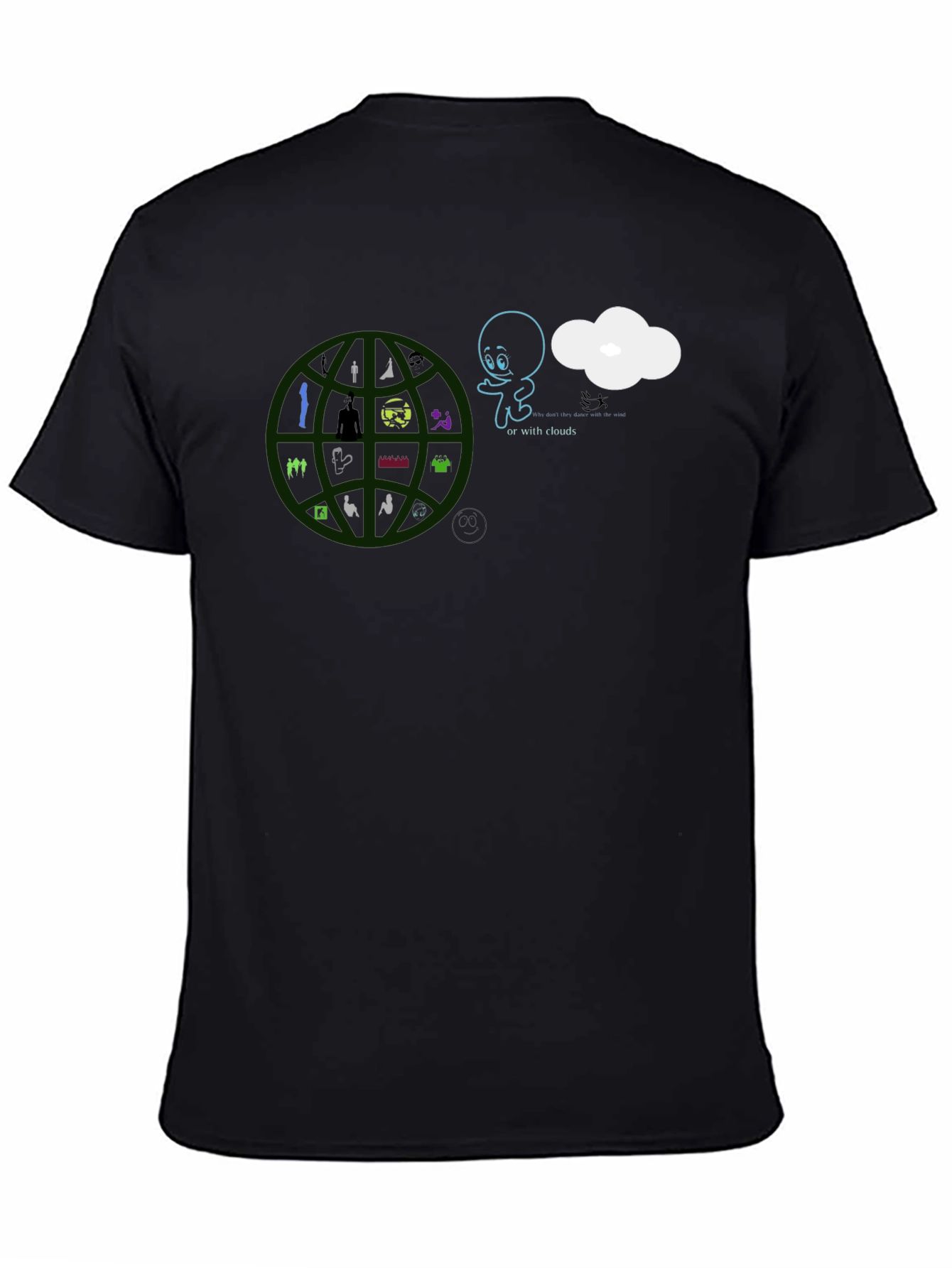 Graphic Print T-Shirt - or with clouds