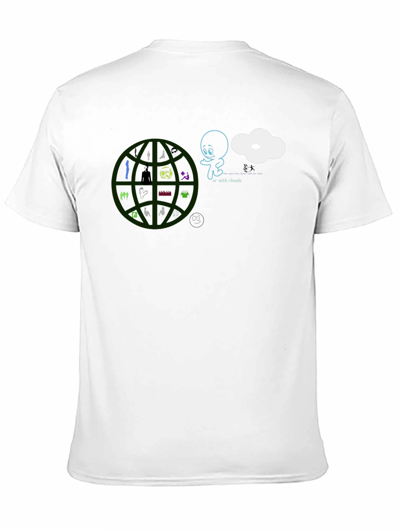 Graphic Print T-Shirt - or with clouds