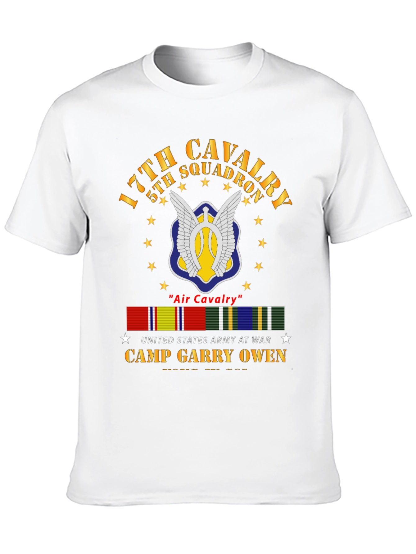 17th Cavalry 5th Squadron Black T-Shirt