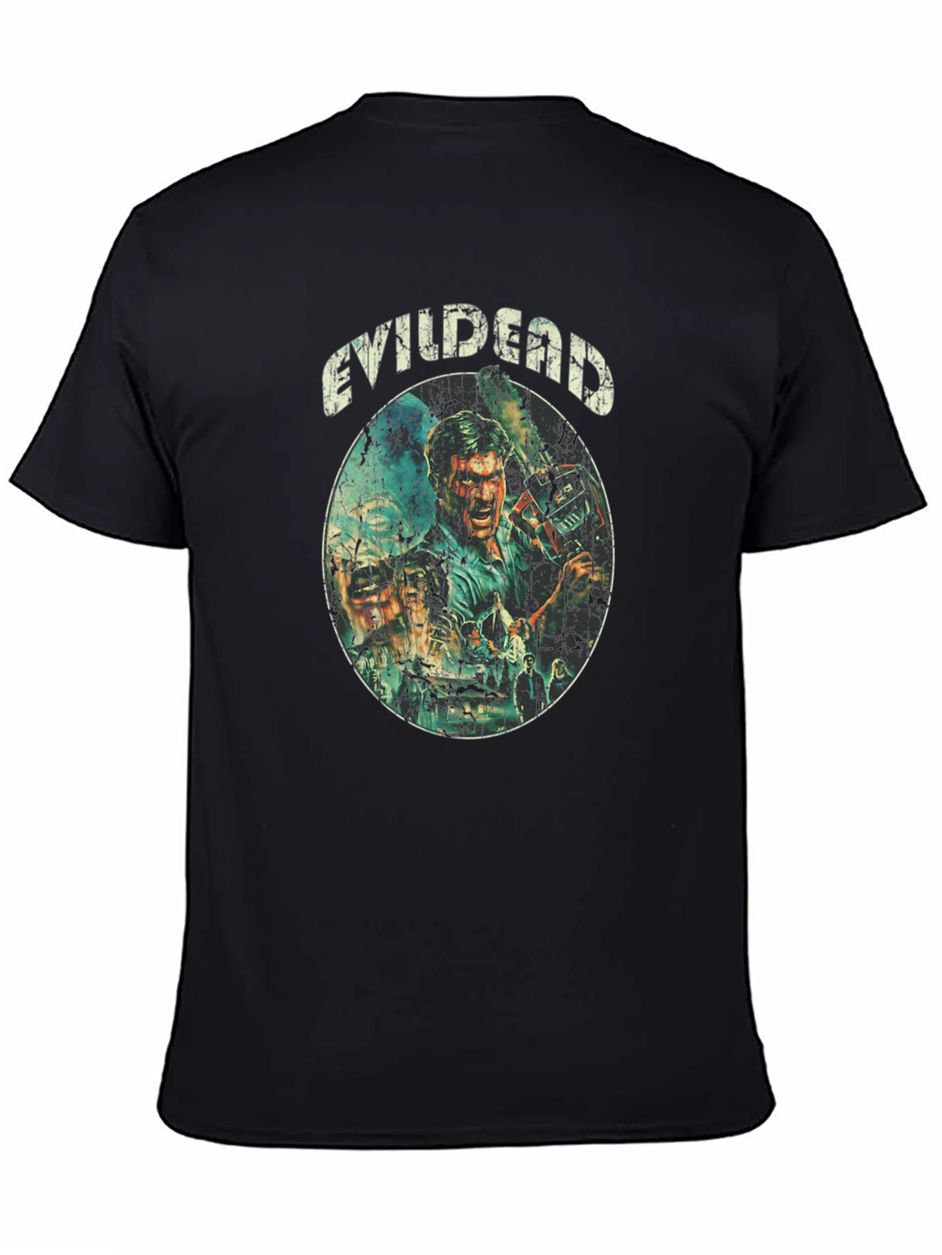Evil Dead Movie Graphic Print Black T-Shirt