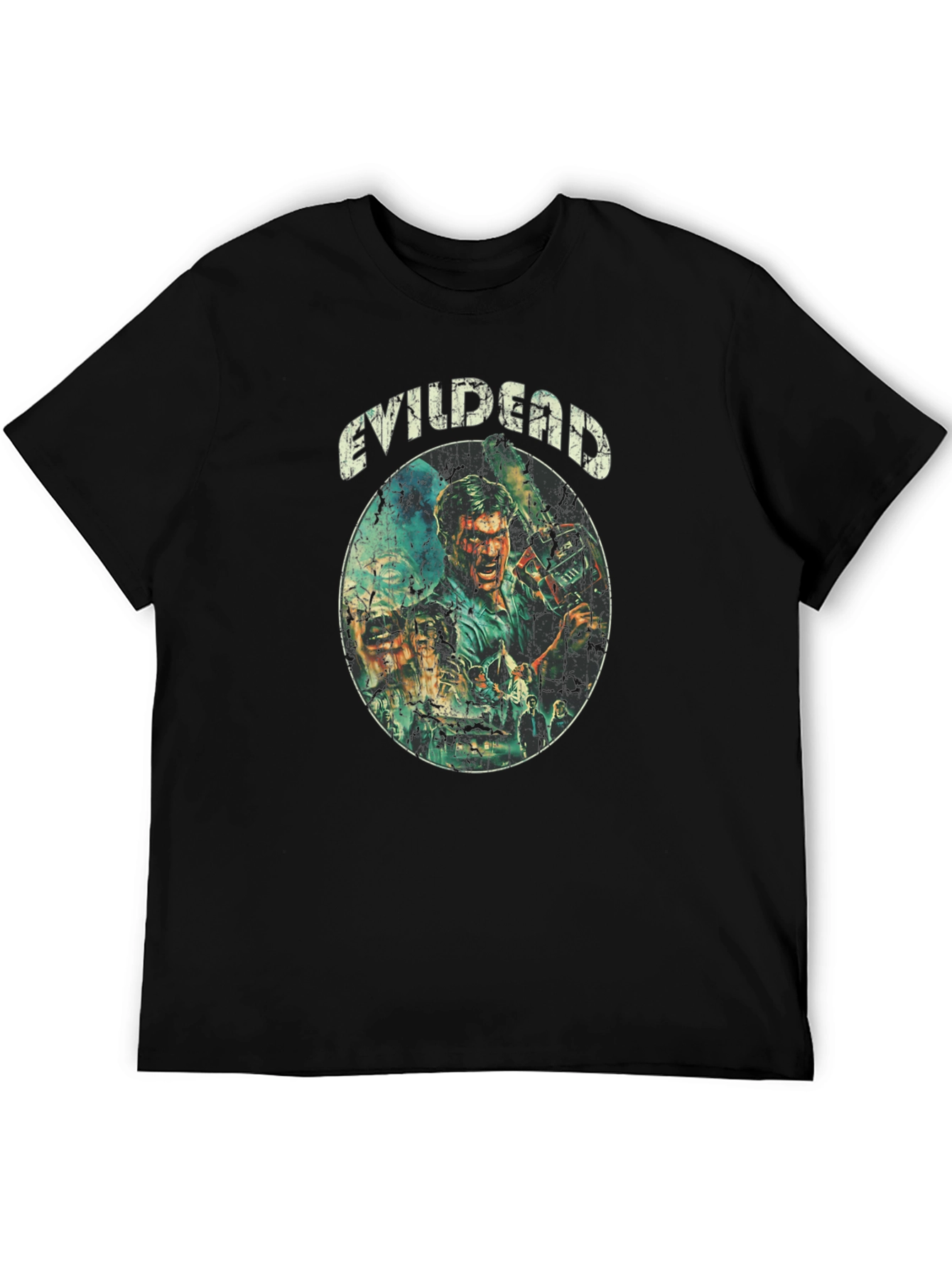 Evil Dead Movie Graphic Print Black T-Shirt