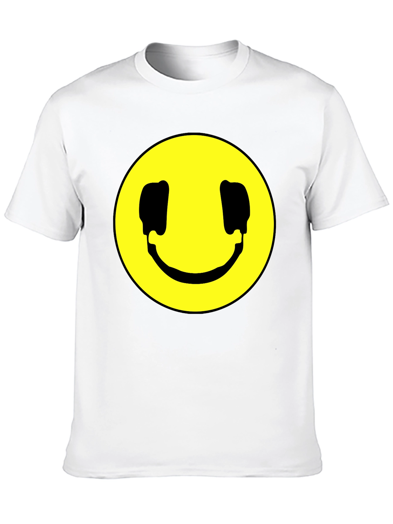 Smiley Face Graphic Black T-Shirt